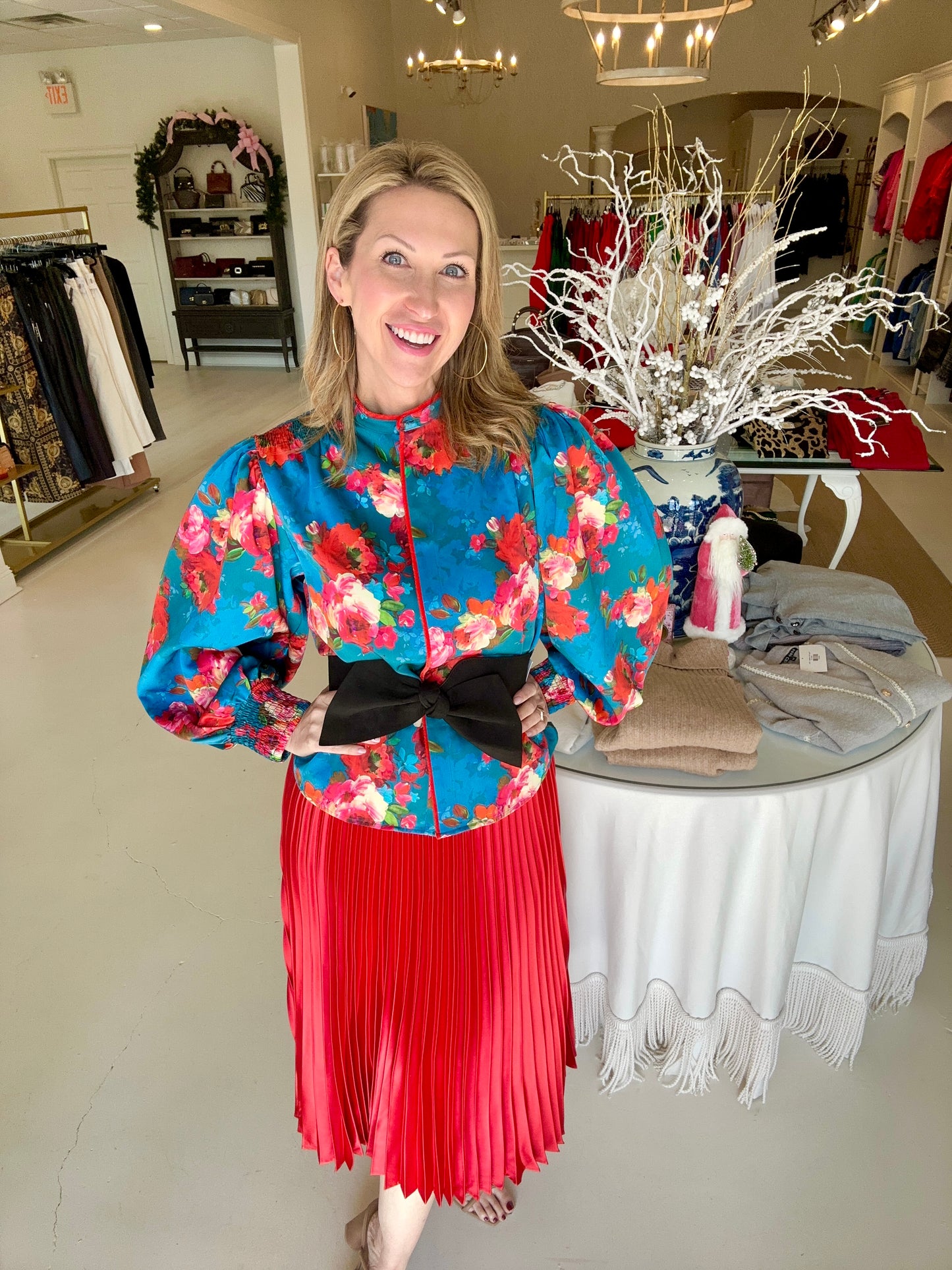 Bow Design Elastic Waist Belt