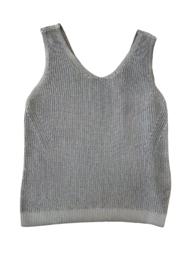 Charlie B Collection Celadon Knit V-Neck Tank Top
