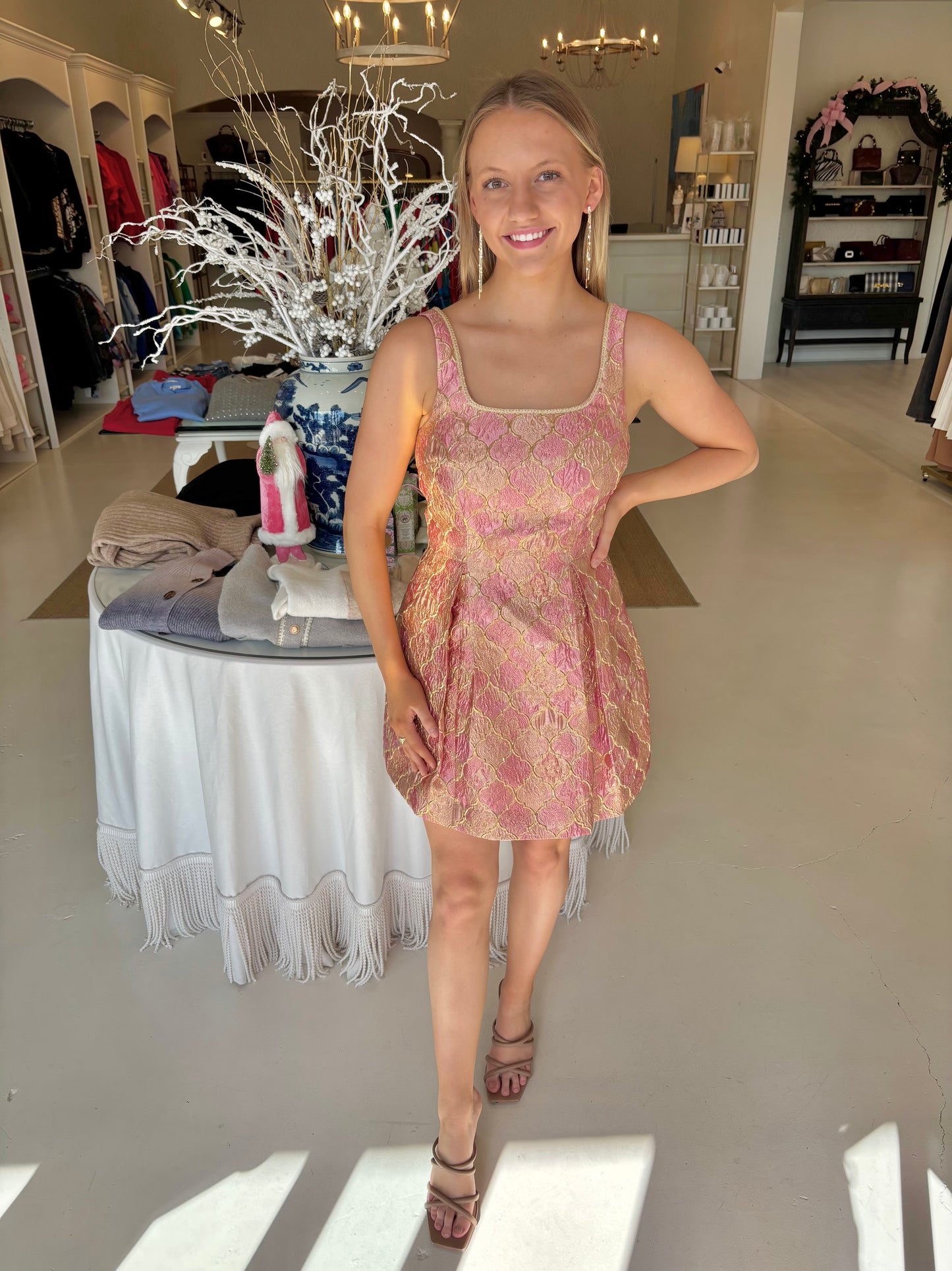 Mestiza Cora Mini Dress - Gilded Pink