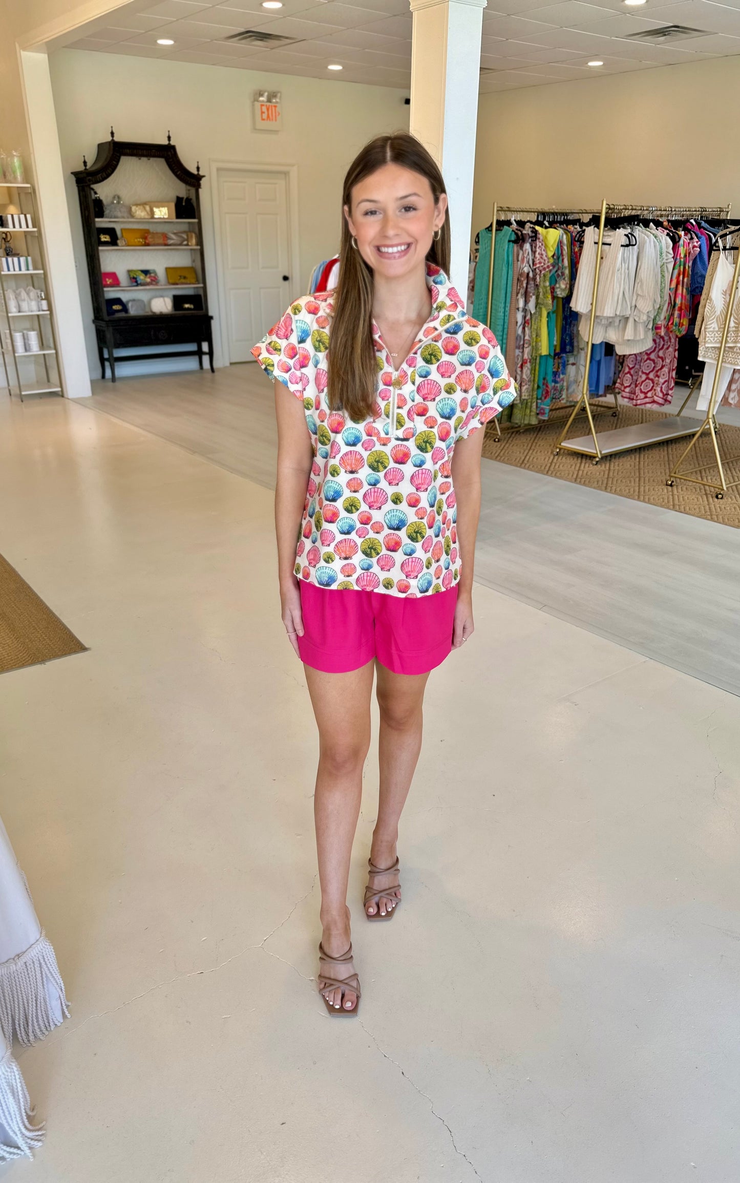 Joy Joy Jessica Elastic Waist Short - Lipstick