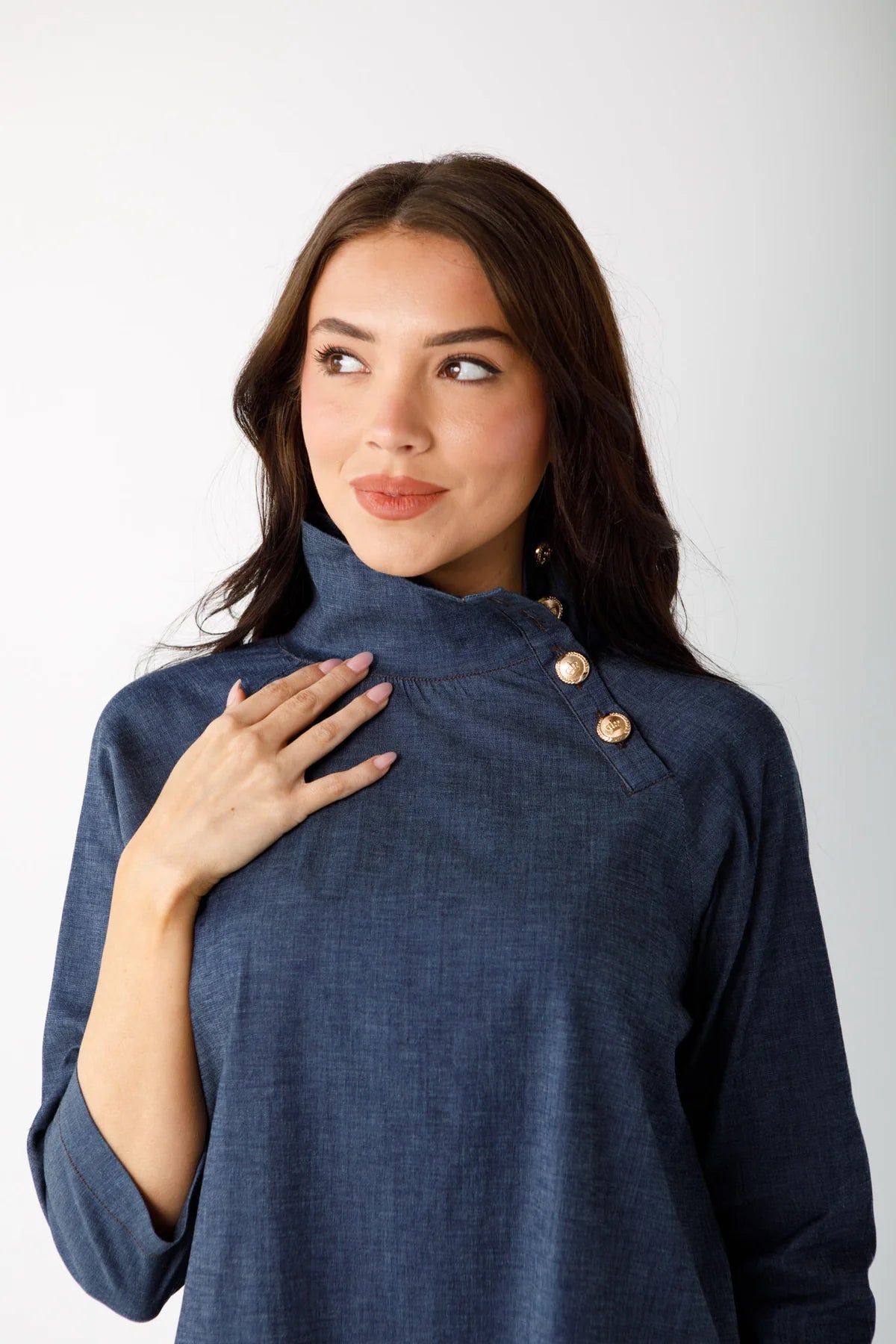 Holly Shae Georgia Top - Stretch Denim