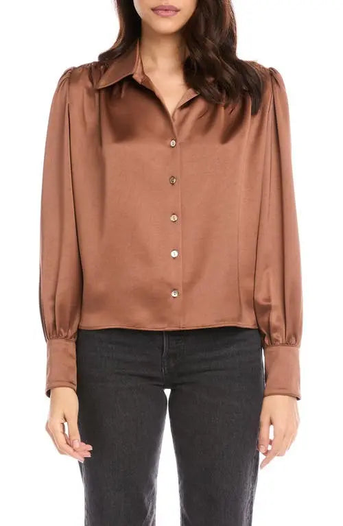 Cocoa Blouson Sleeve Top