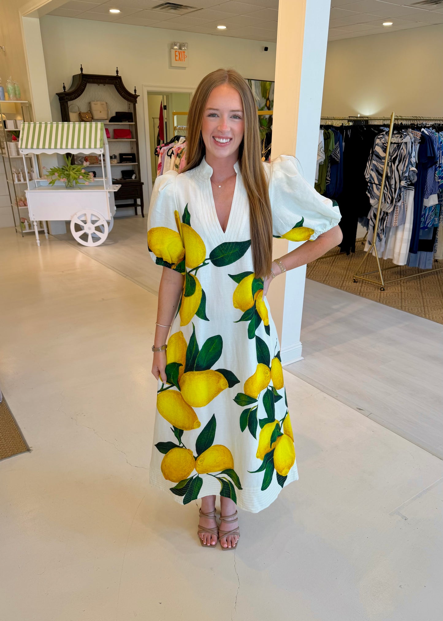 Emily McCarthy Hampton Dress - Limone
