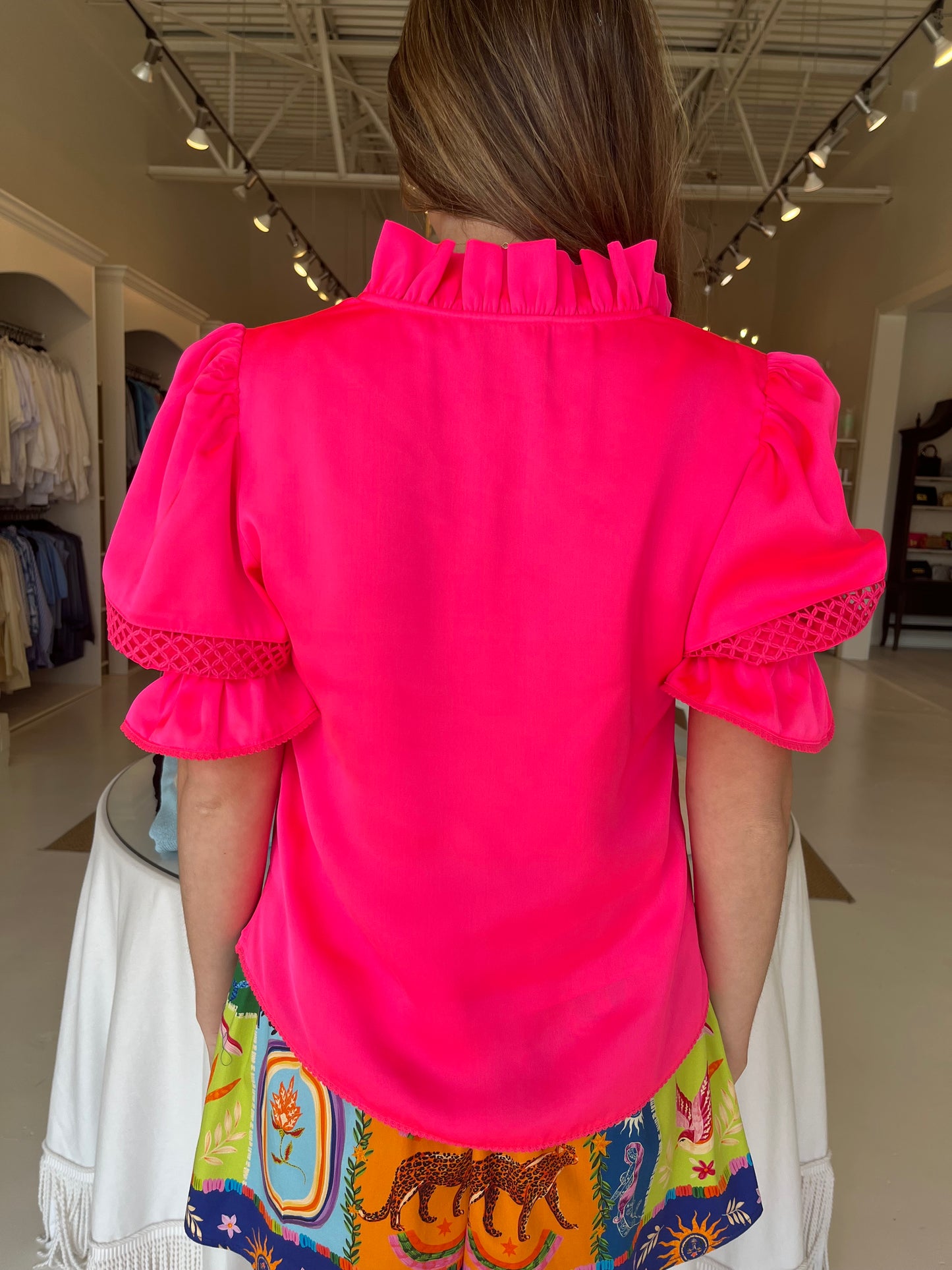 Alden Adair Lottie Top- Neon Pink