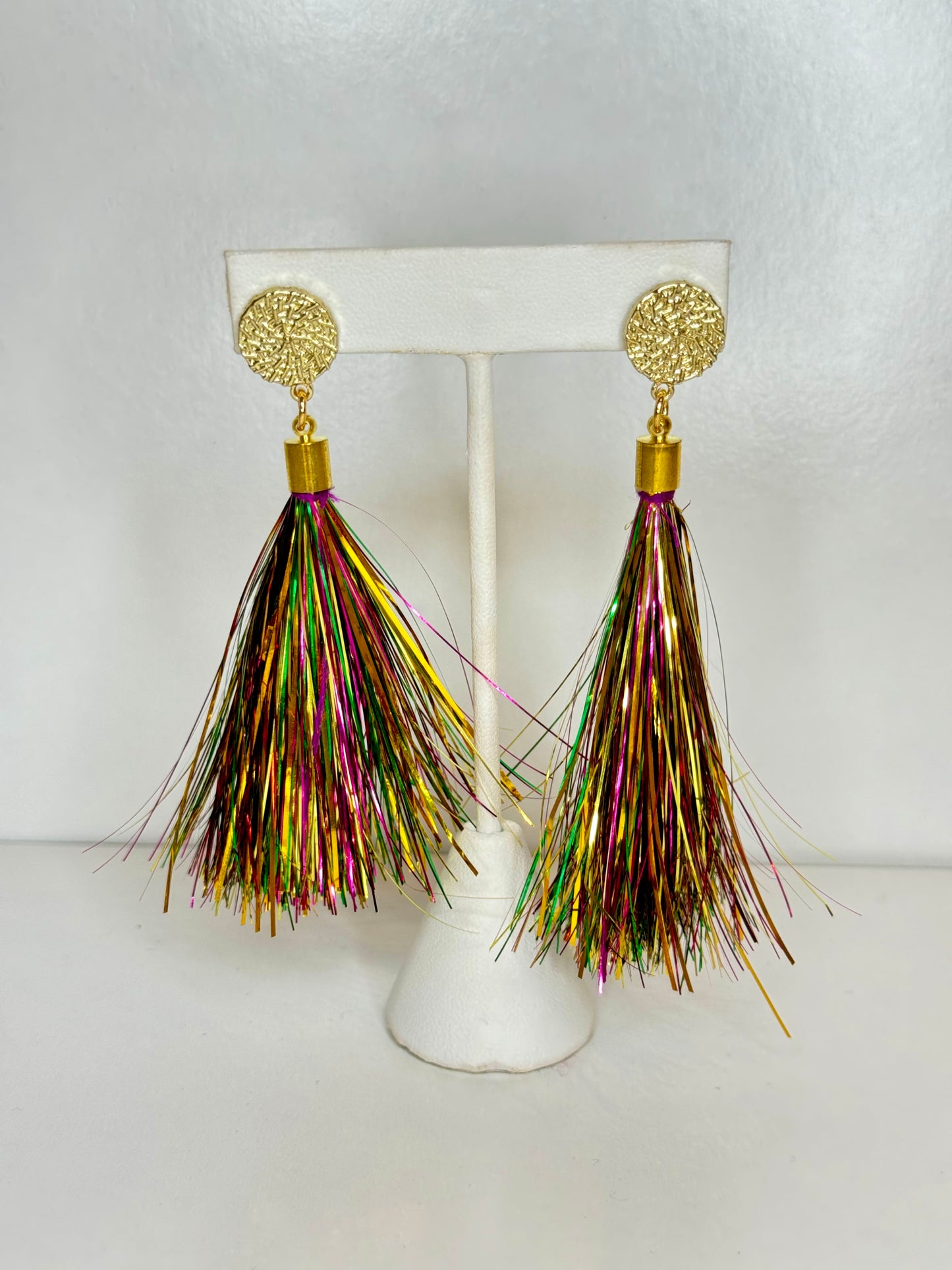 EAB Favorites Mardi Gras Tassel Earrings