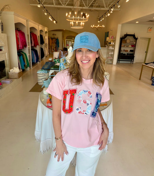 Queen of Sparkles USA Bandana Tee