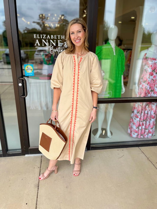 Mary George Hampton Dress- Pebble