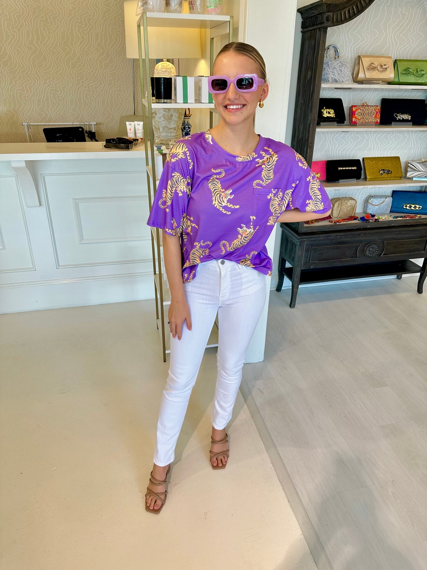 EAB Favorites Tiger Printed Short Sleeve Tee