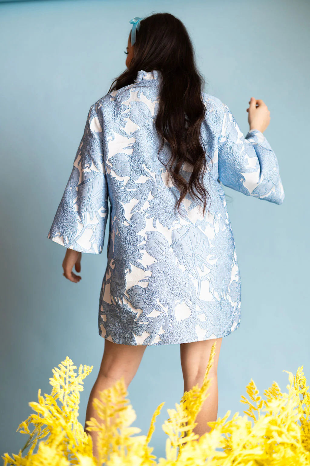 Brianna Cannon BC Caftan - Powder Blue Floral