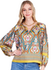 Joy Joy Peasant Top - Tribal Plains