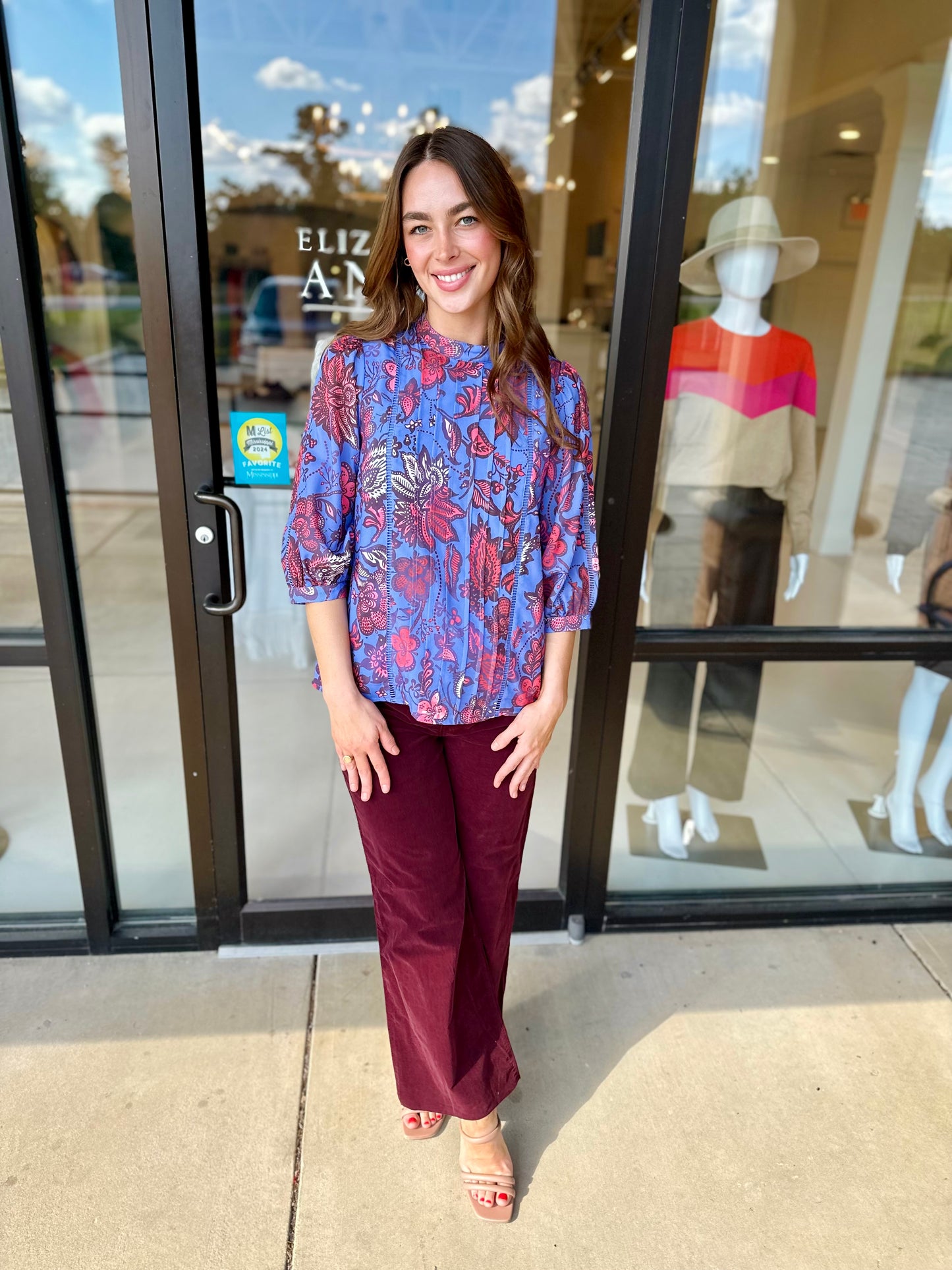 KUT Meg High Rise FAB AB Wide Leg- Dark Plum