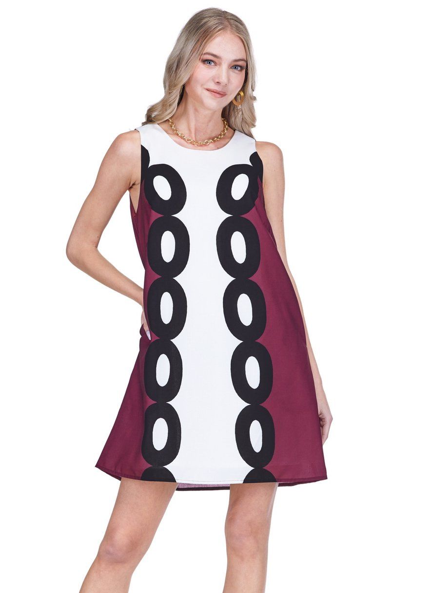 Jade Sheath Dress- Maroon