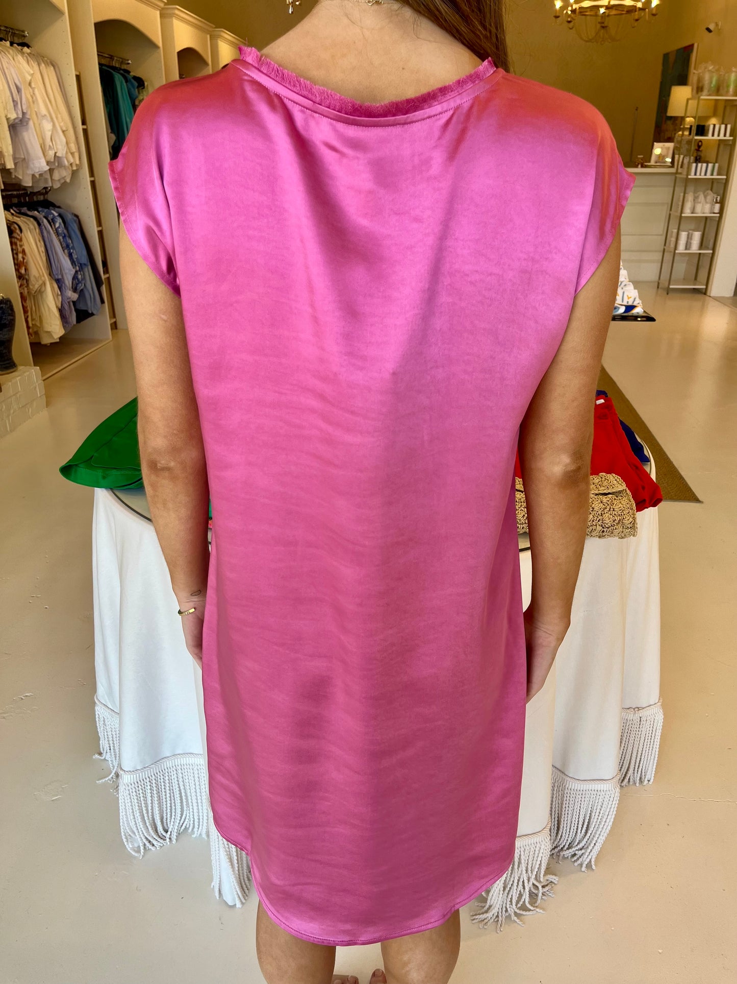 Melissa Nepton Ezra Dress- Fuchsia