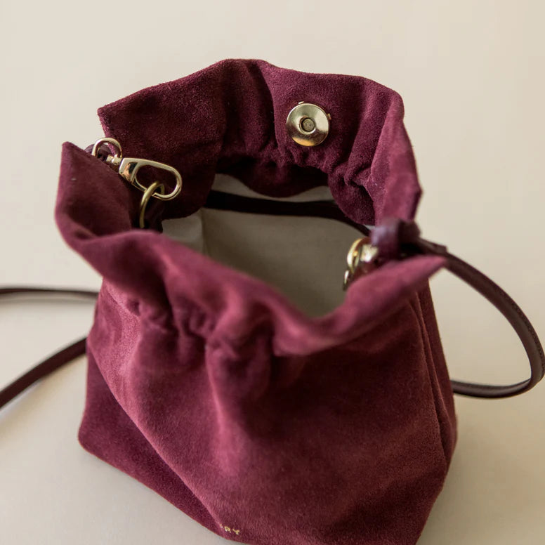 J. Lowery Mini Vivienne- Merlot Suede