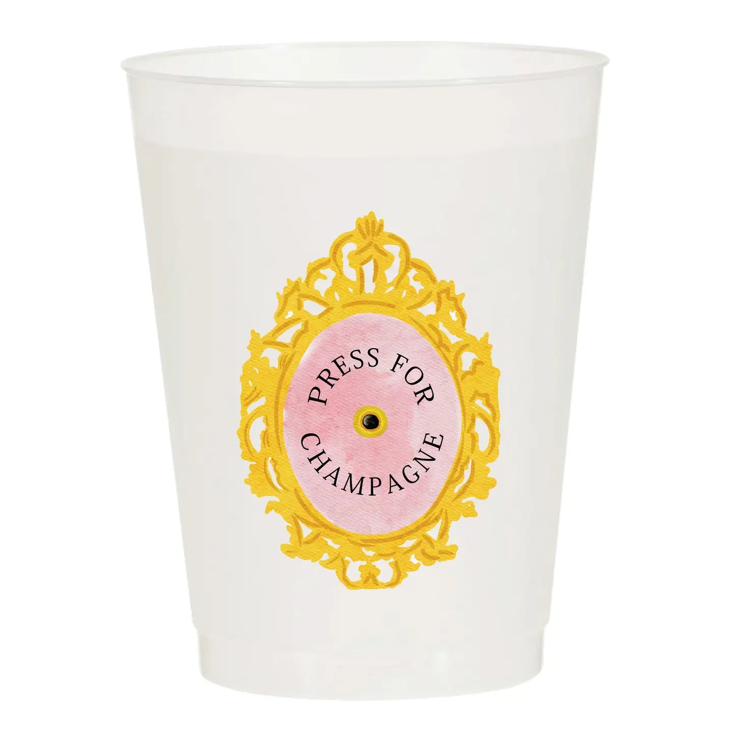 Press for Champagne Frosted Cups - 10 Cups