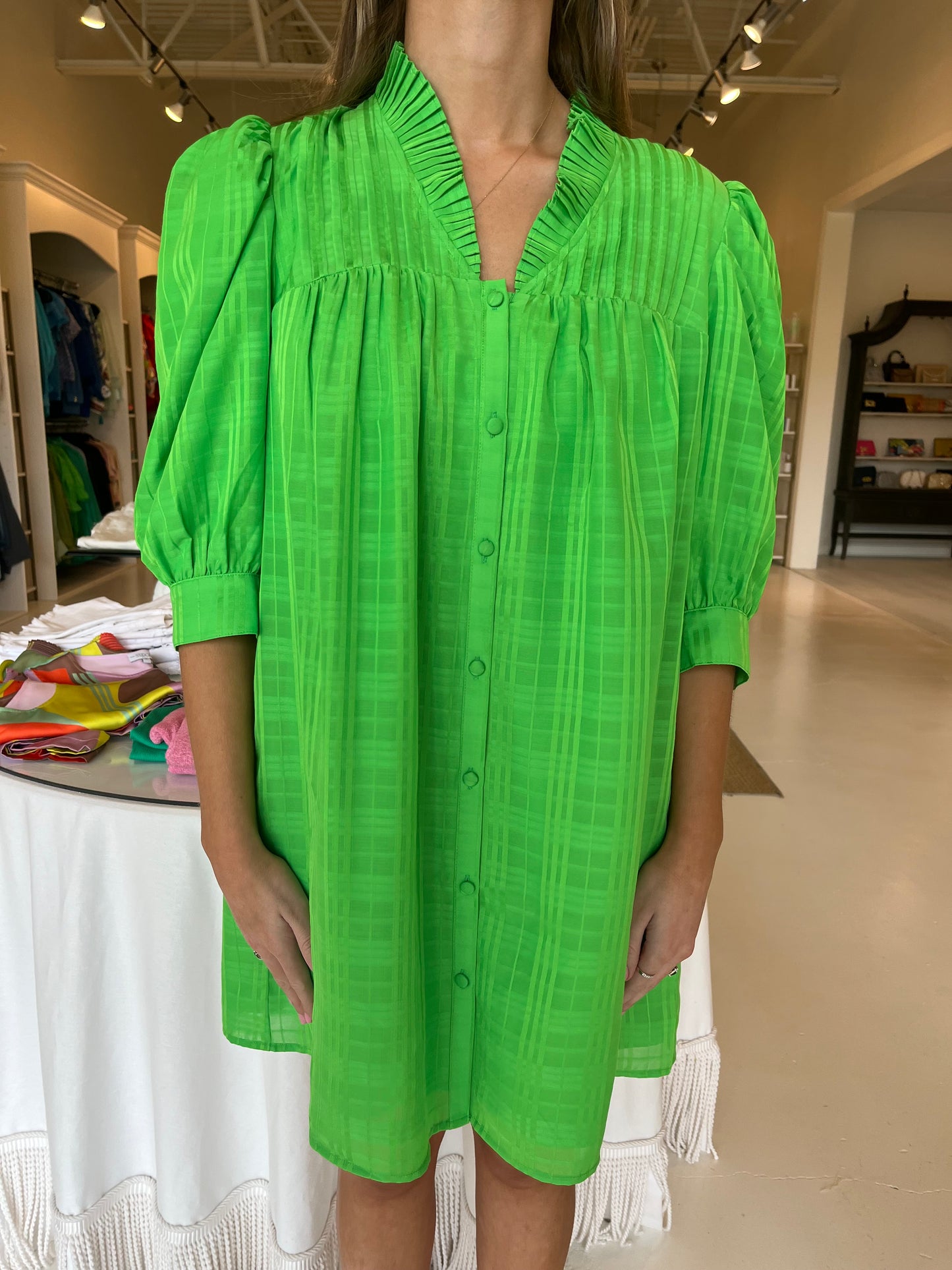 Alden Adair Abigail Dress- Greenery
