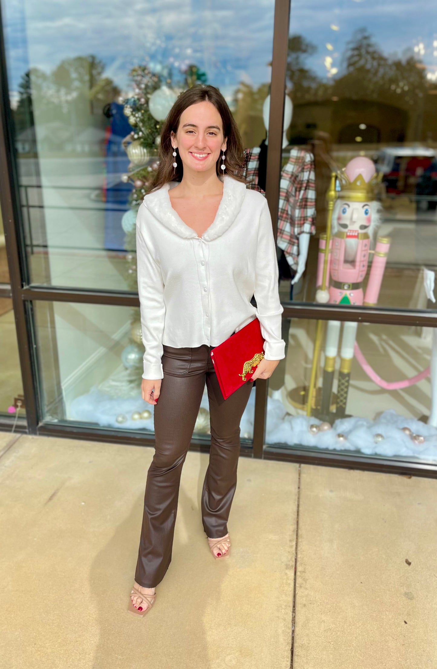 Renuar Winter White Fur Cardigan