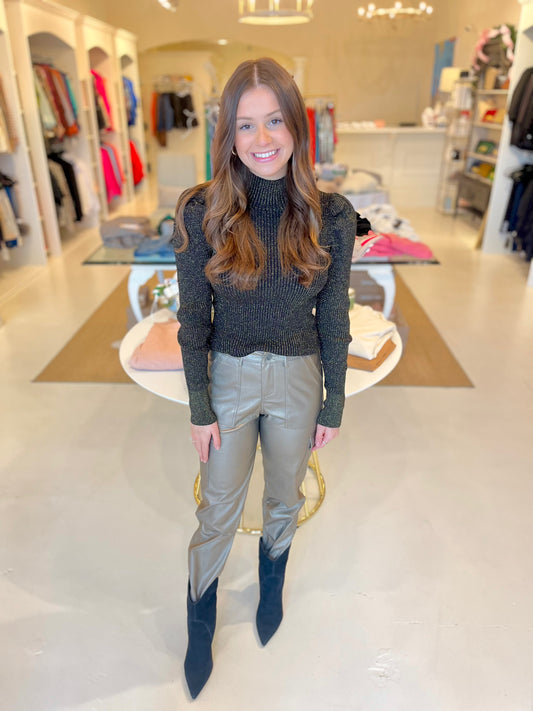 Esqualo Black Lurex Sweater