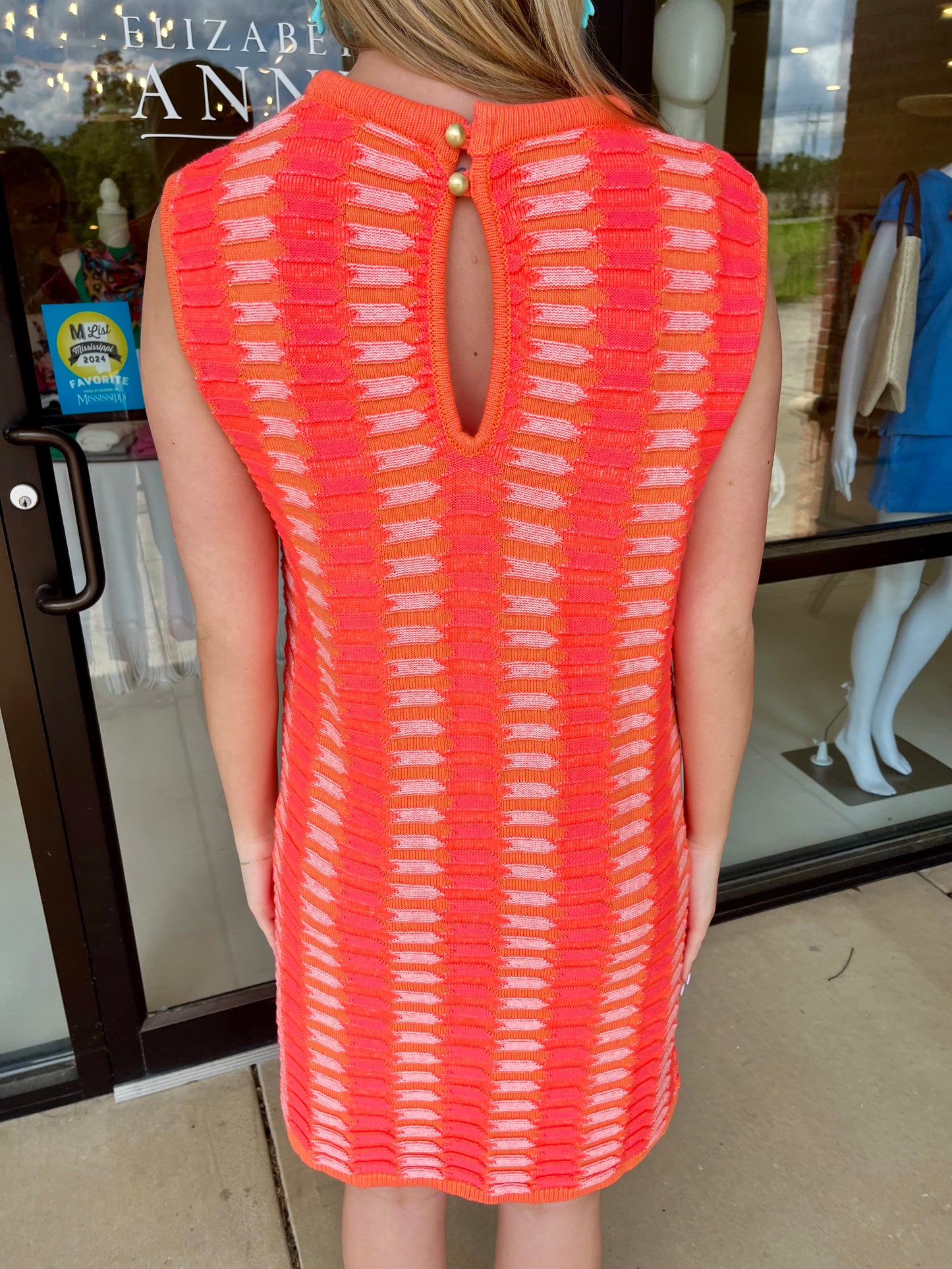 Rhowe By Anna Cate Wells Dress- Bright Orange