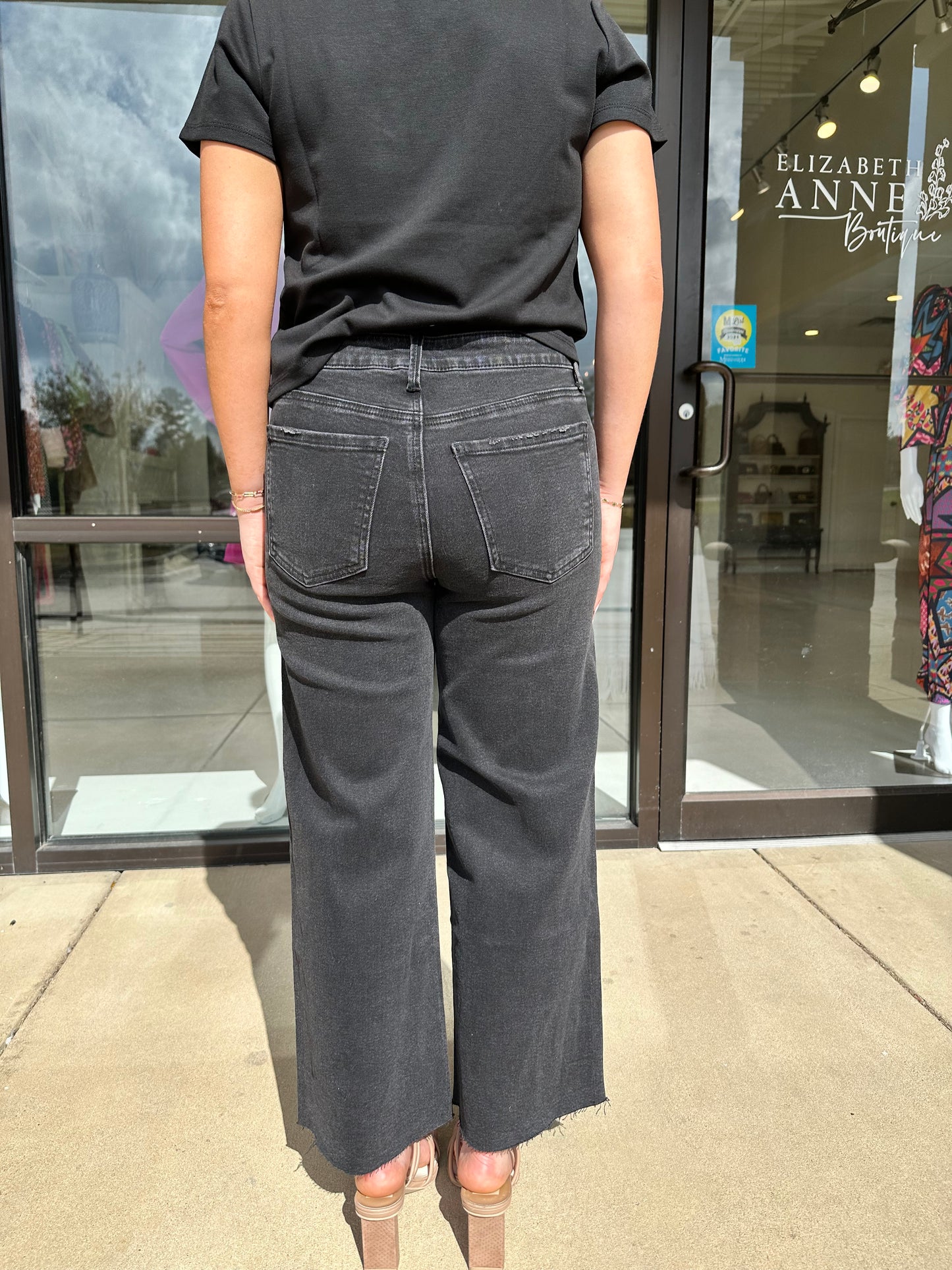 Meg High Rise FAB AB Wide Leg Raw Hem-Illuminated