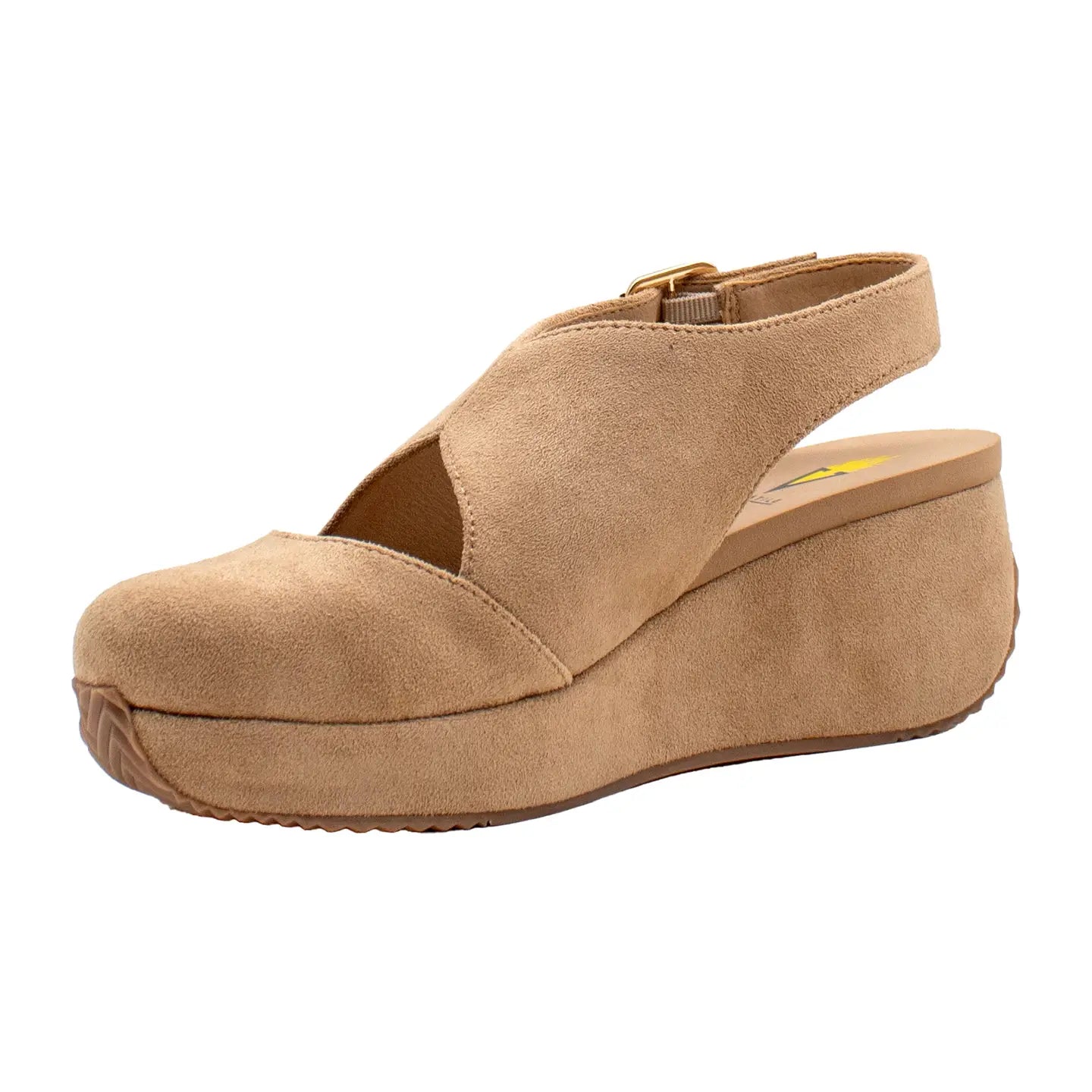 Aurora Suede Platform Sandals - Tan