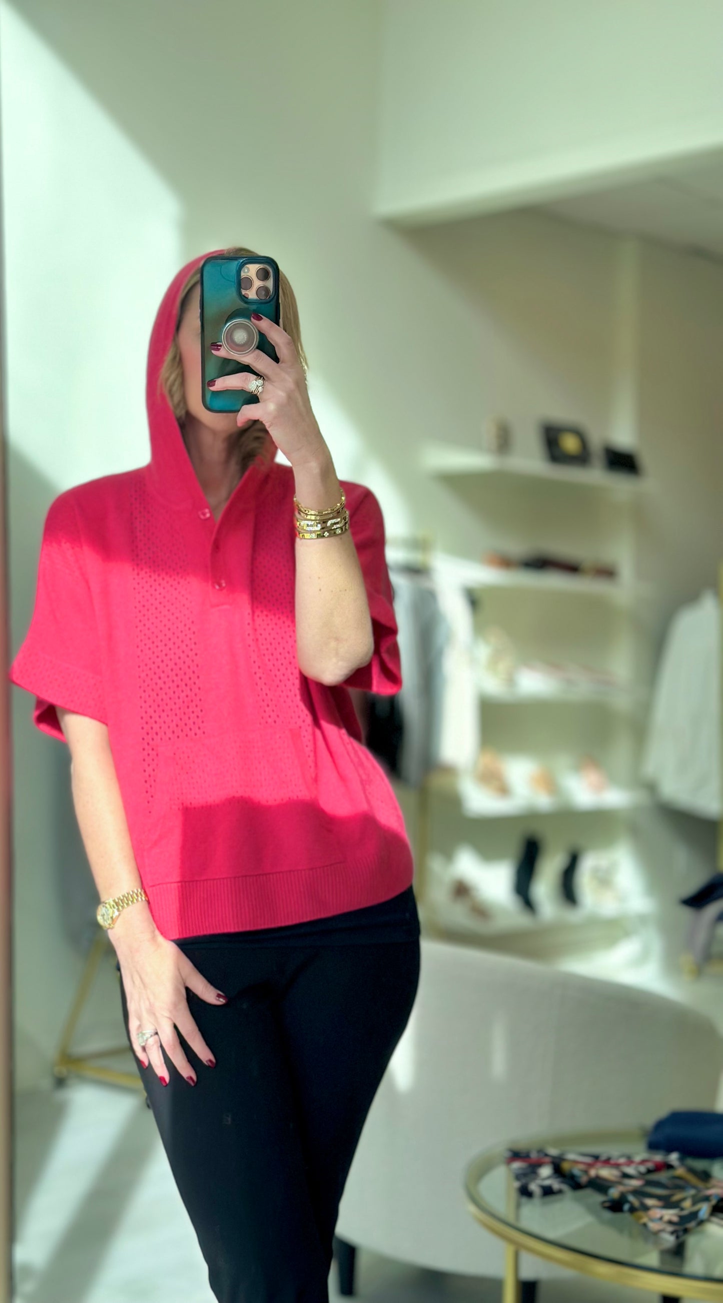 Stitch & Needle Mix Stitched Boxy Hoody