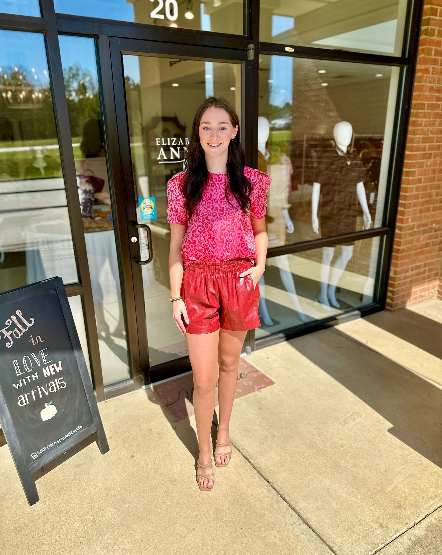 Joy Joy Short Sleeve Top - Berry Leopard
