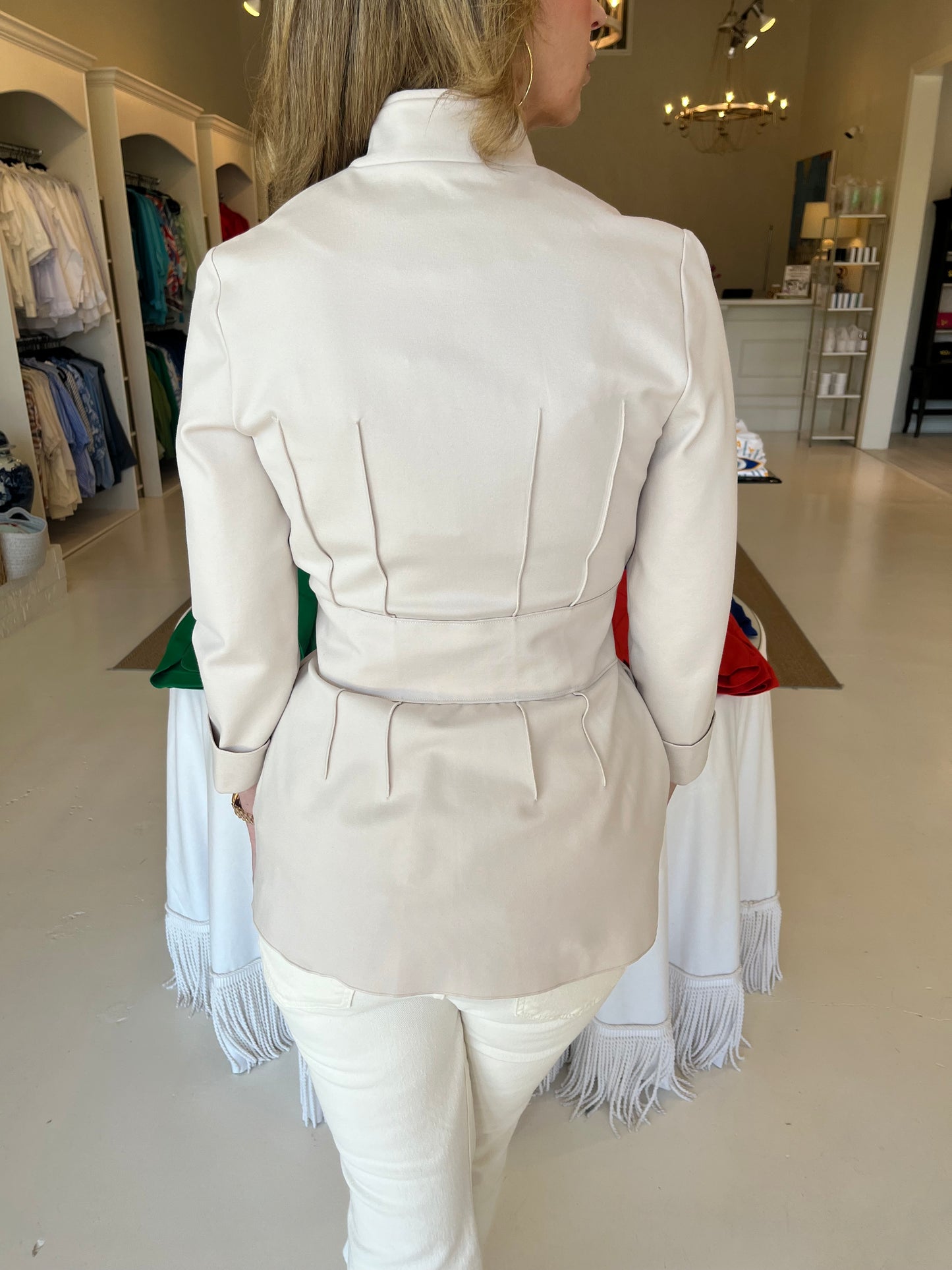 Renuar Knit Jacket- Oyster