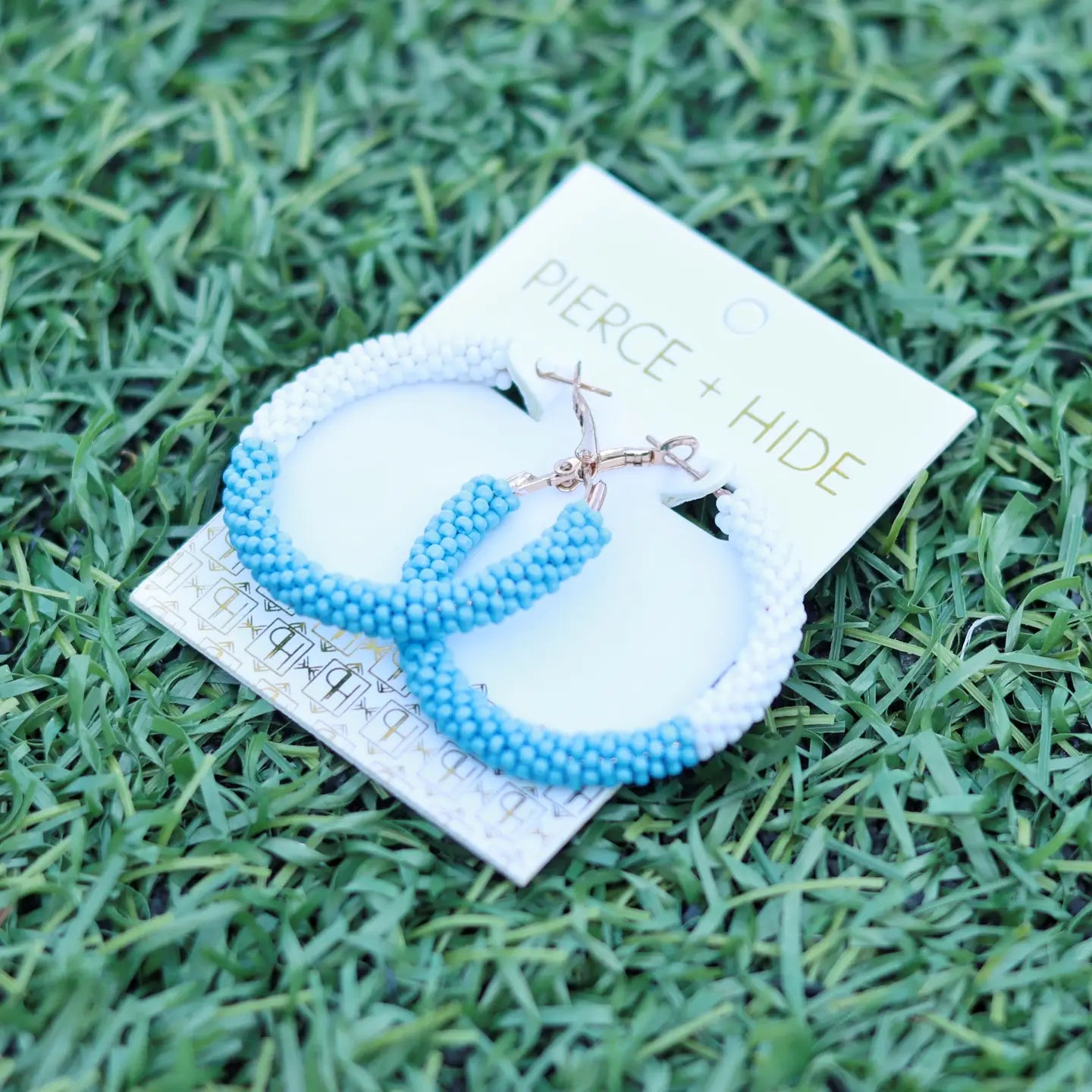 Beaded Color Block Earrings