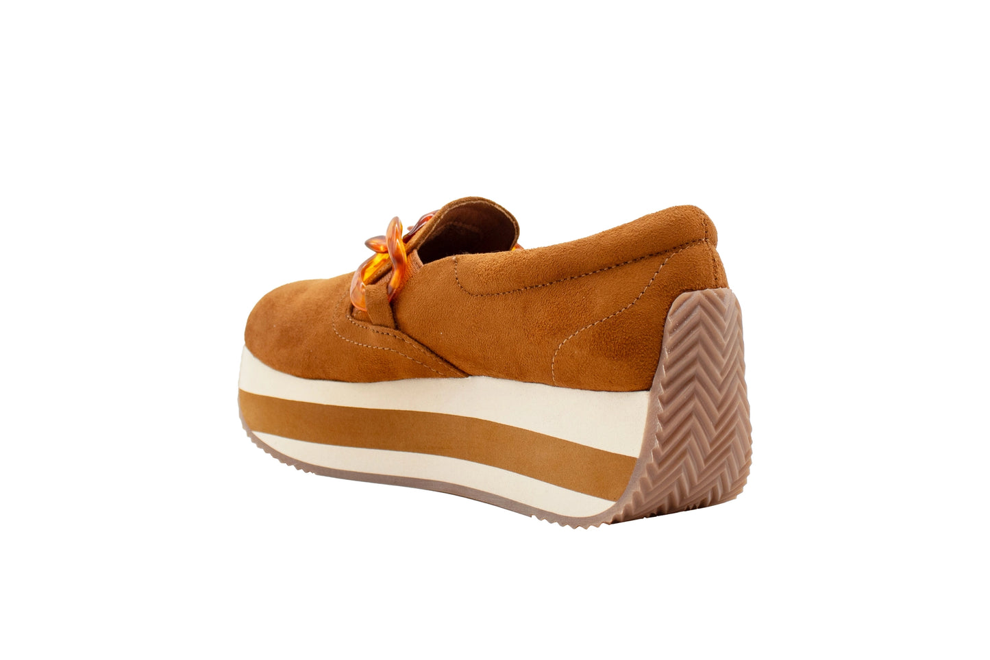 Harding Chain Platform Slip-Ons - Tan