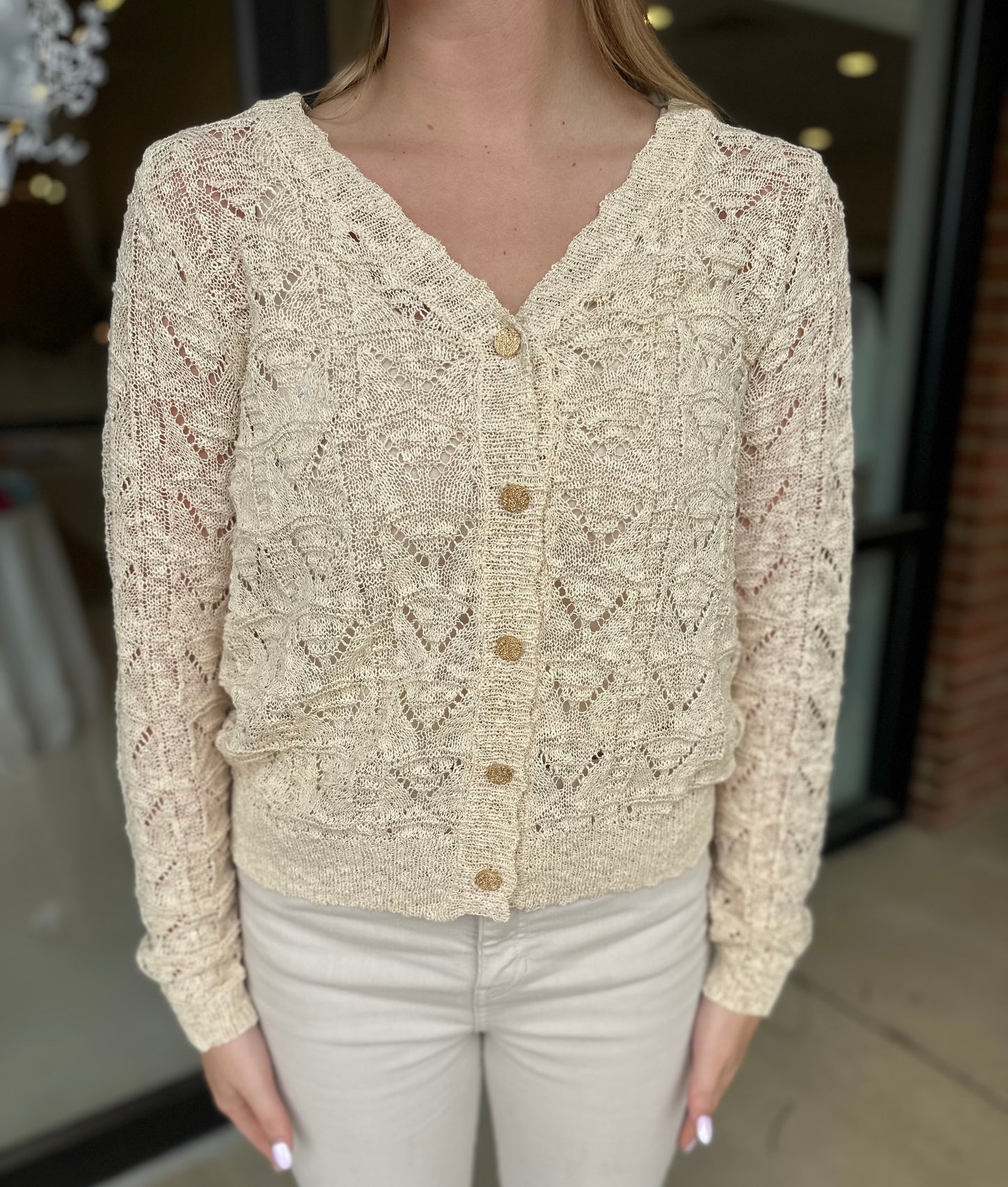Esqualo Fancy Knit Cardigan