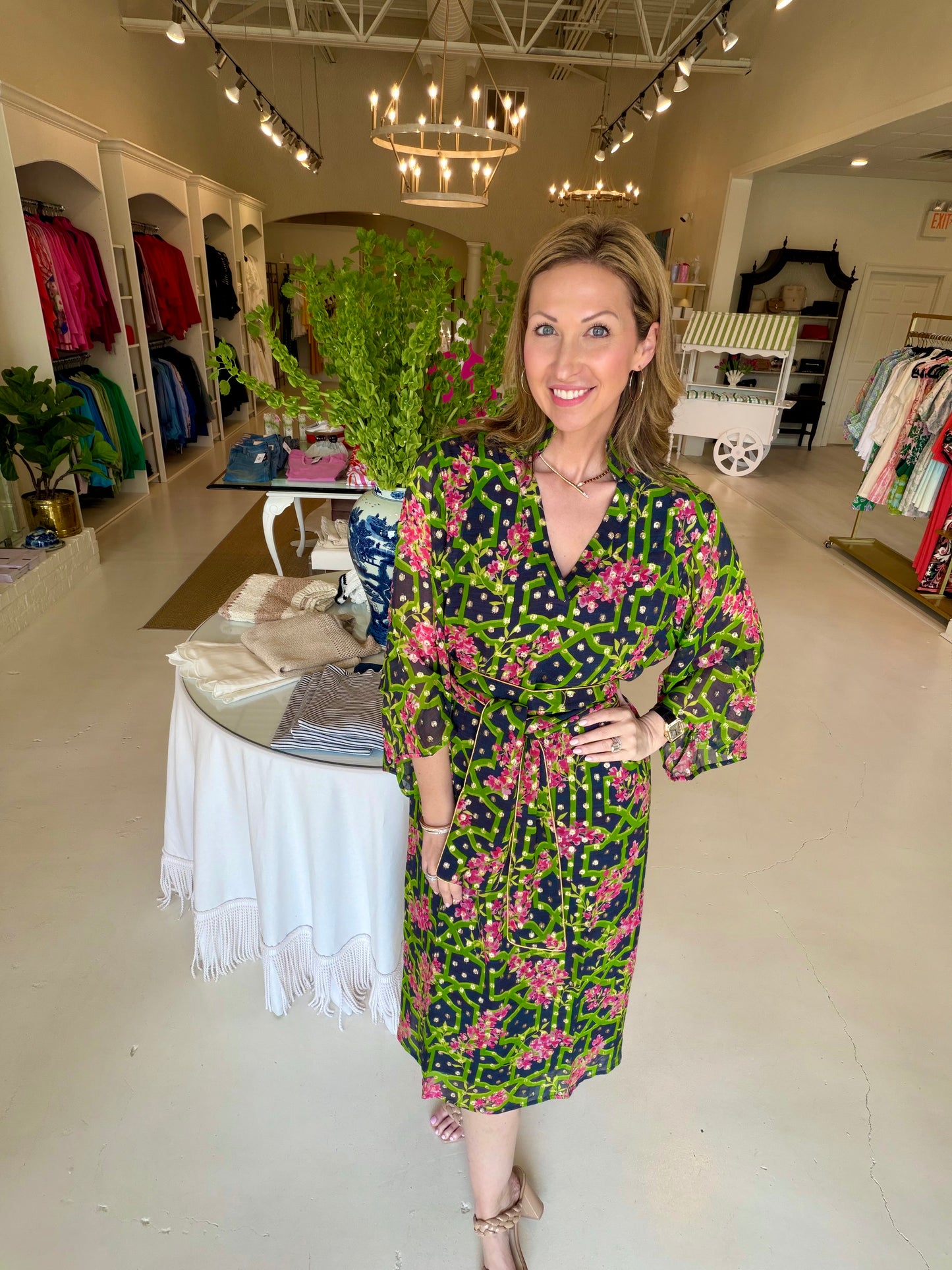 Holly Shae Maria Caftan - Vine & Dandy Bougainvillea Dot Lurex