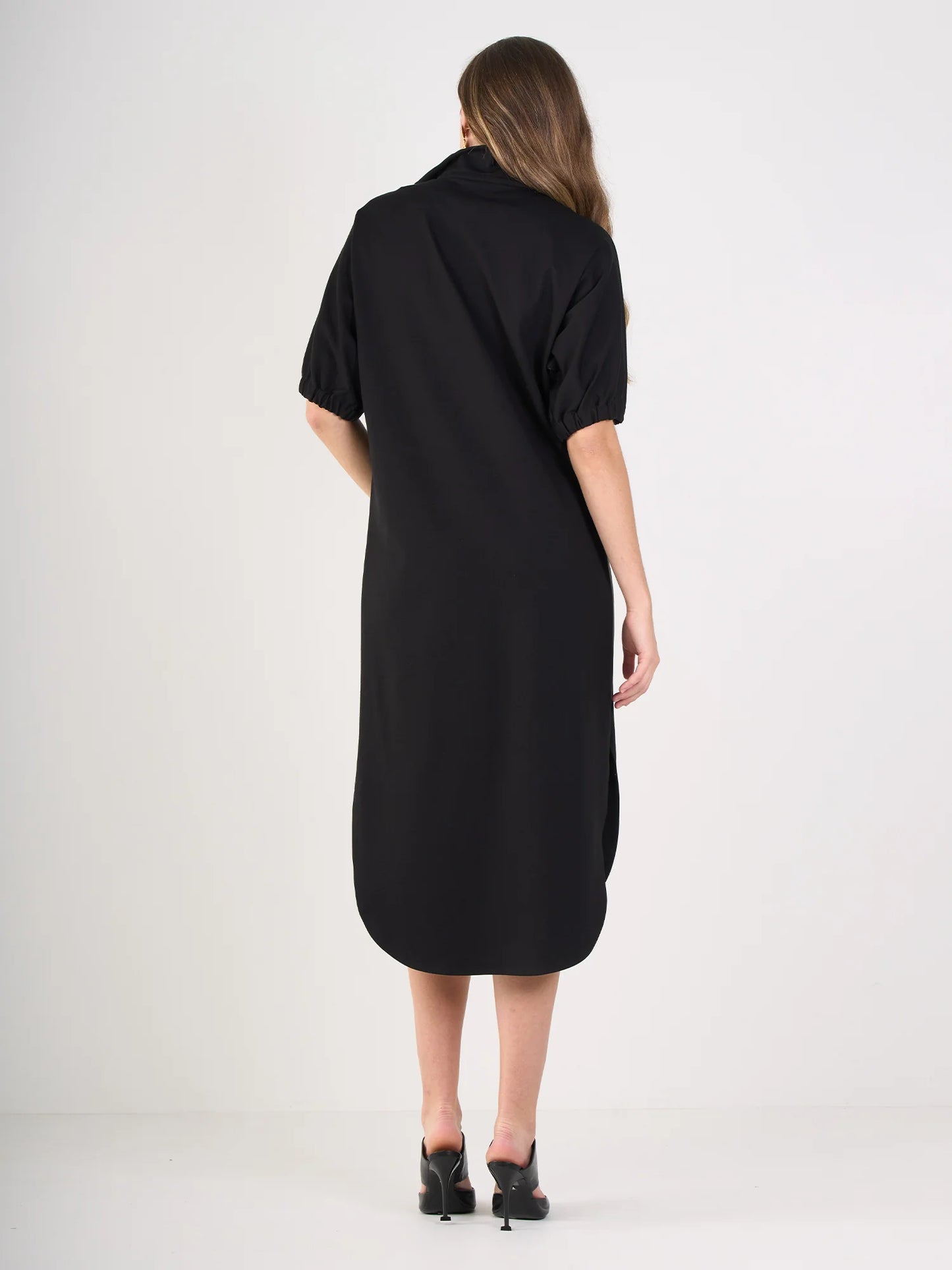 Emily McCarthy Poppy Caftan-Black Ponte
