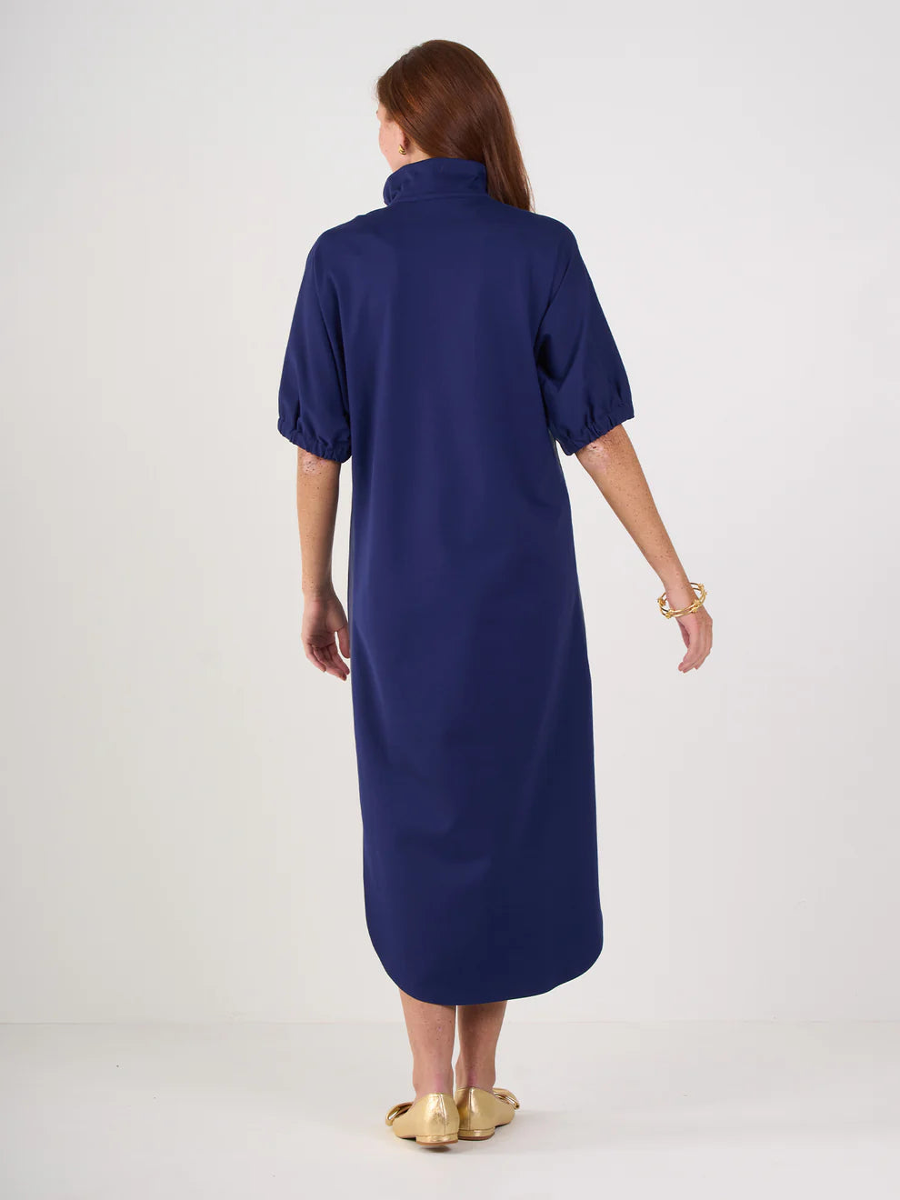 Emily McCarthy Poppy Caftan - Navy Ponte