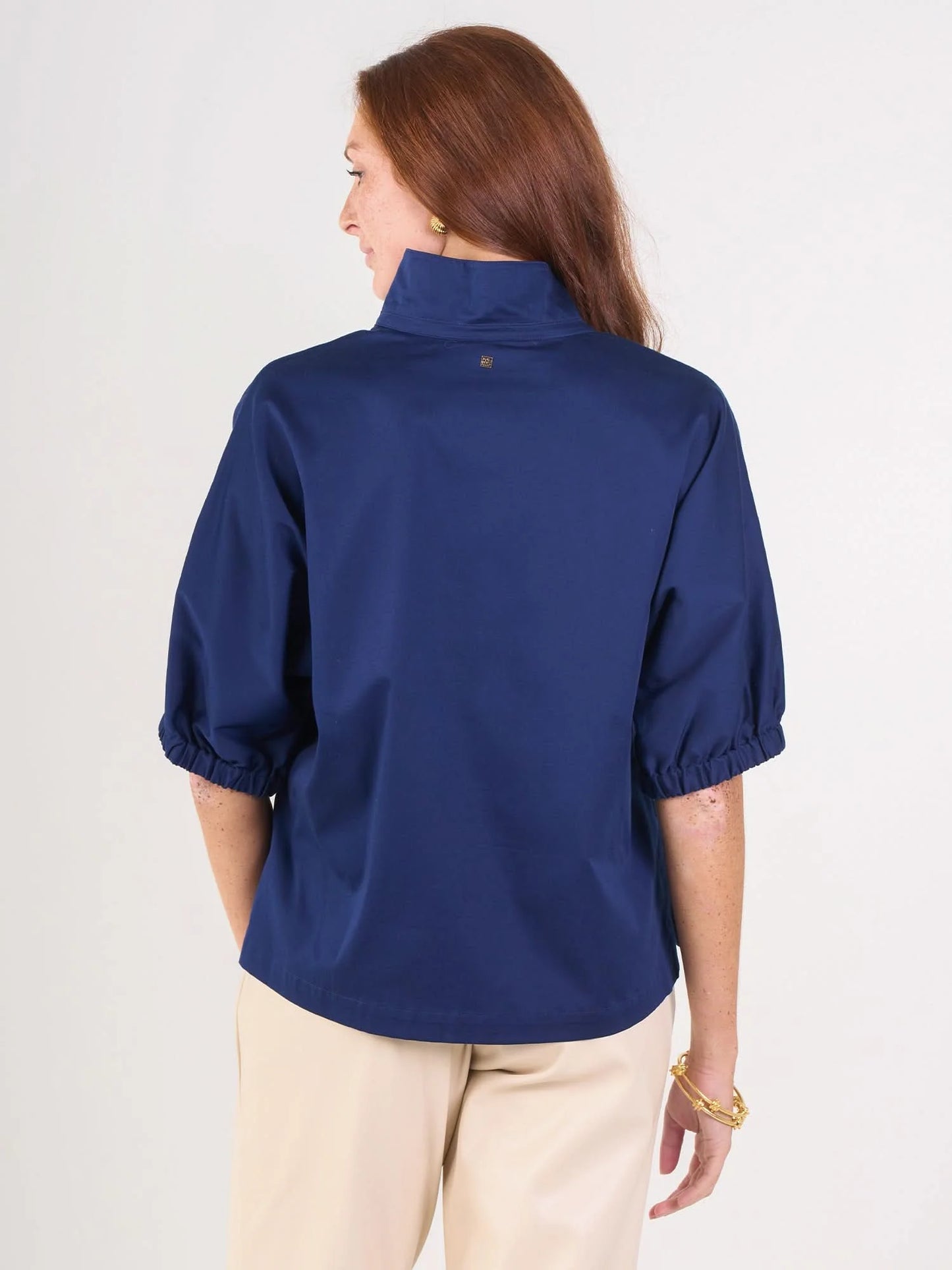 Emily McCarthy Poppy Top - Navy Ponte