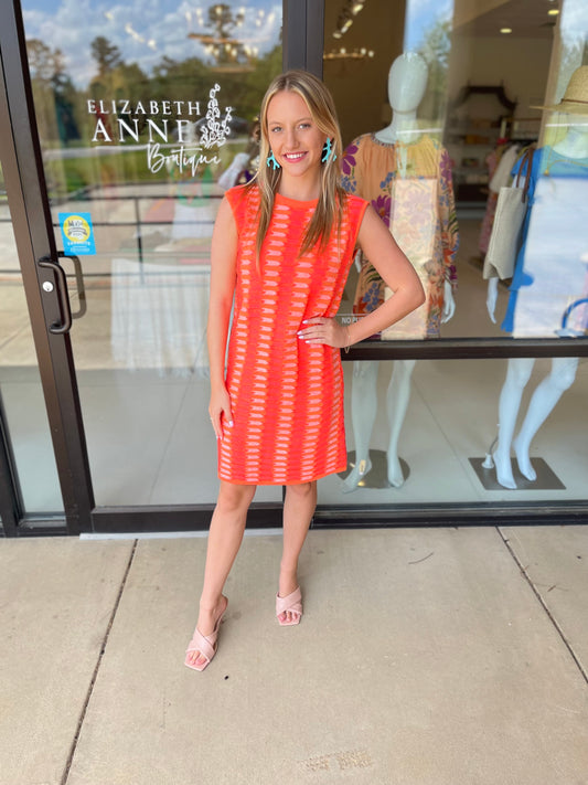 Rhowe By Anna Cate Wells Dress- Bright Orange