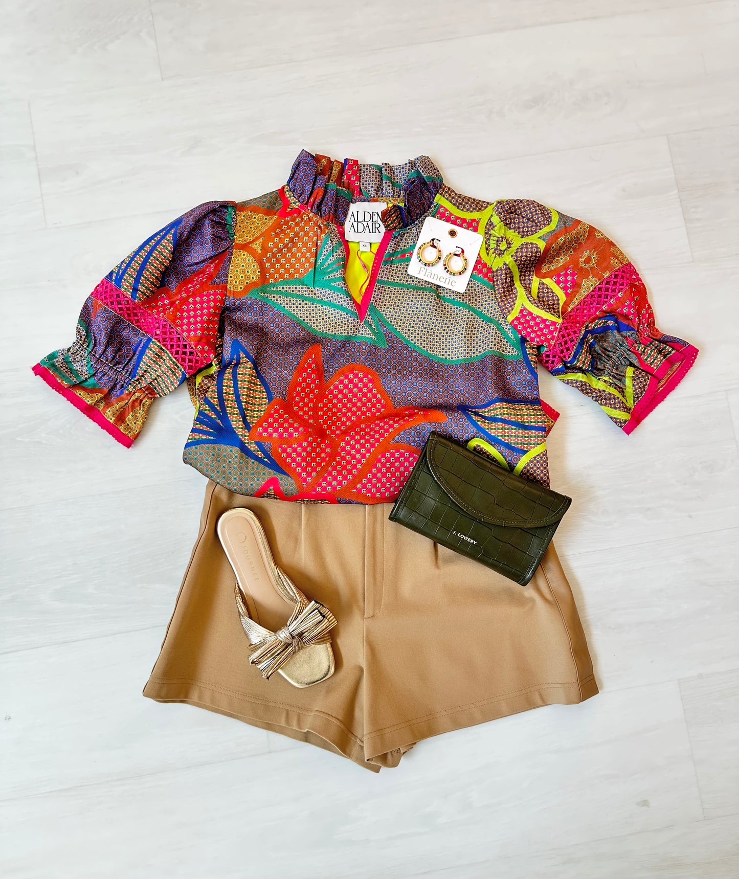 Emily McCarthy Ruffle Shorts - Camel