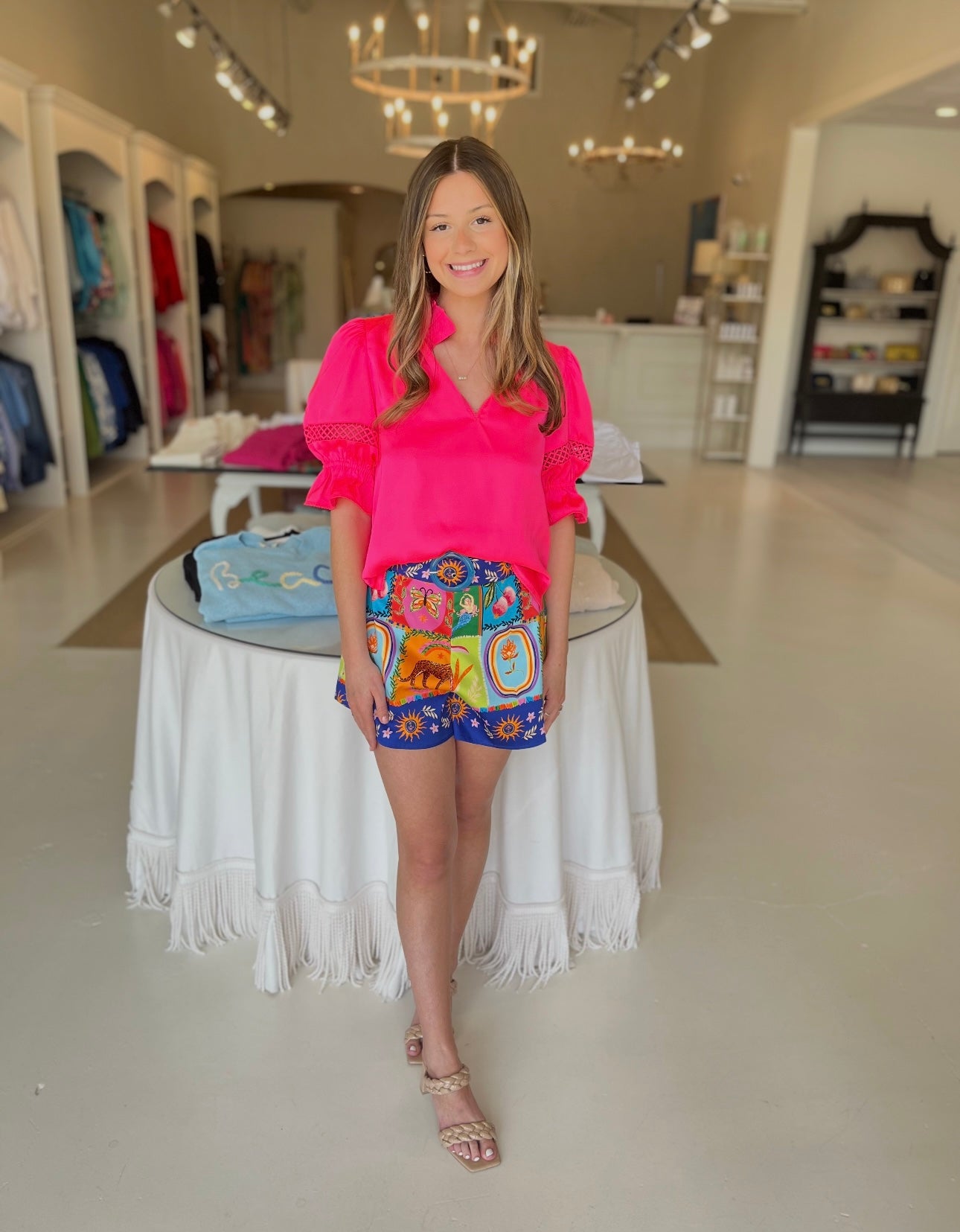 Alden Adair Lottie Top- Neon Pink