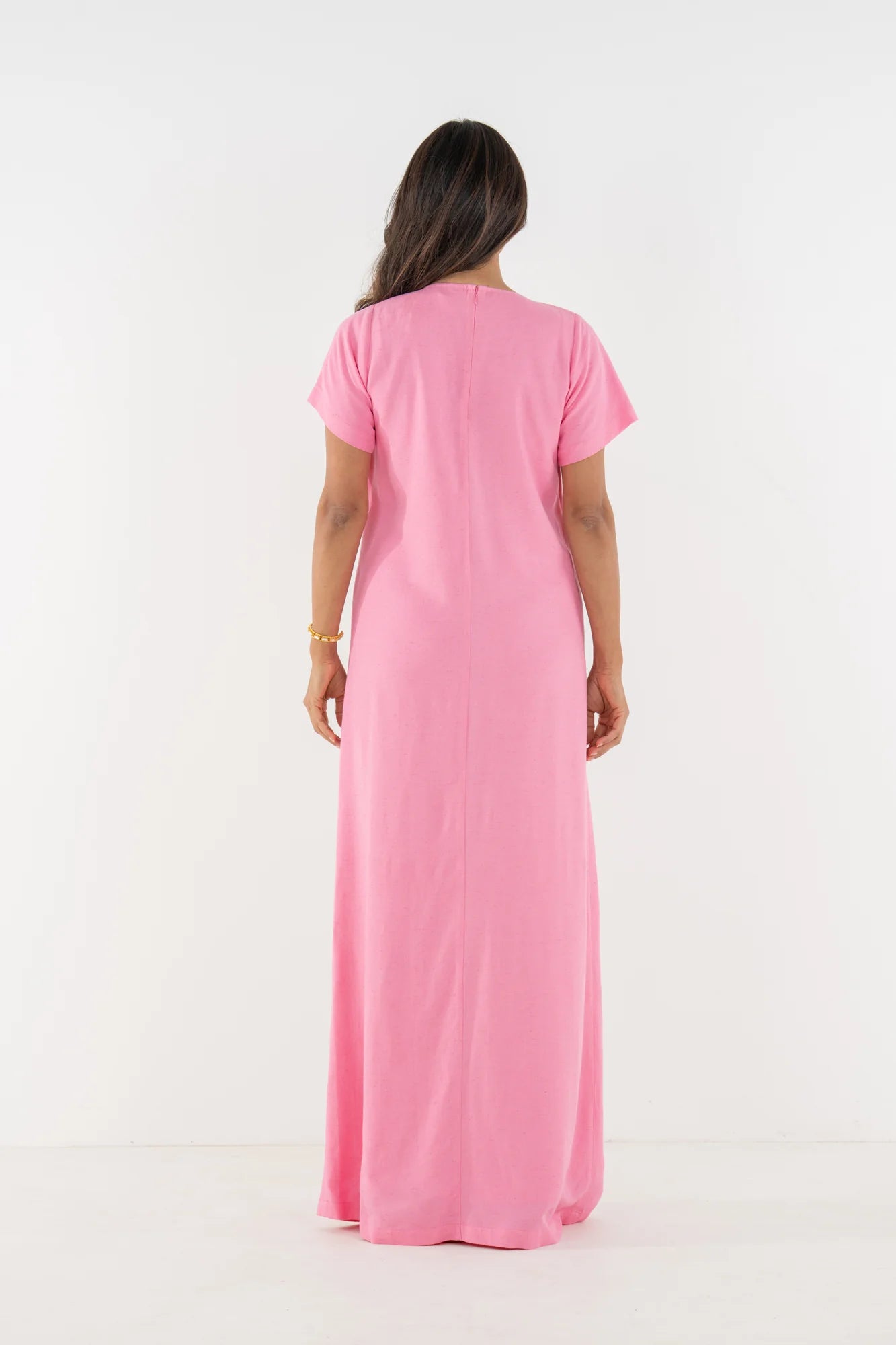 Emily McCarthy Cornelia Linen Dress - Rose