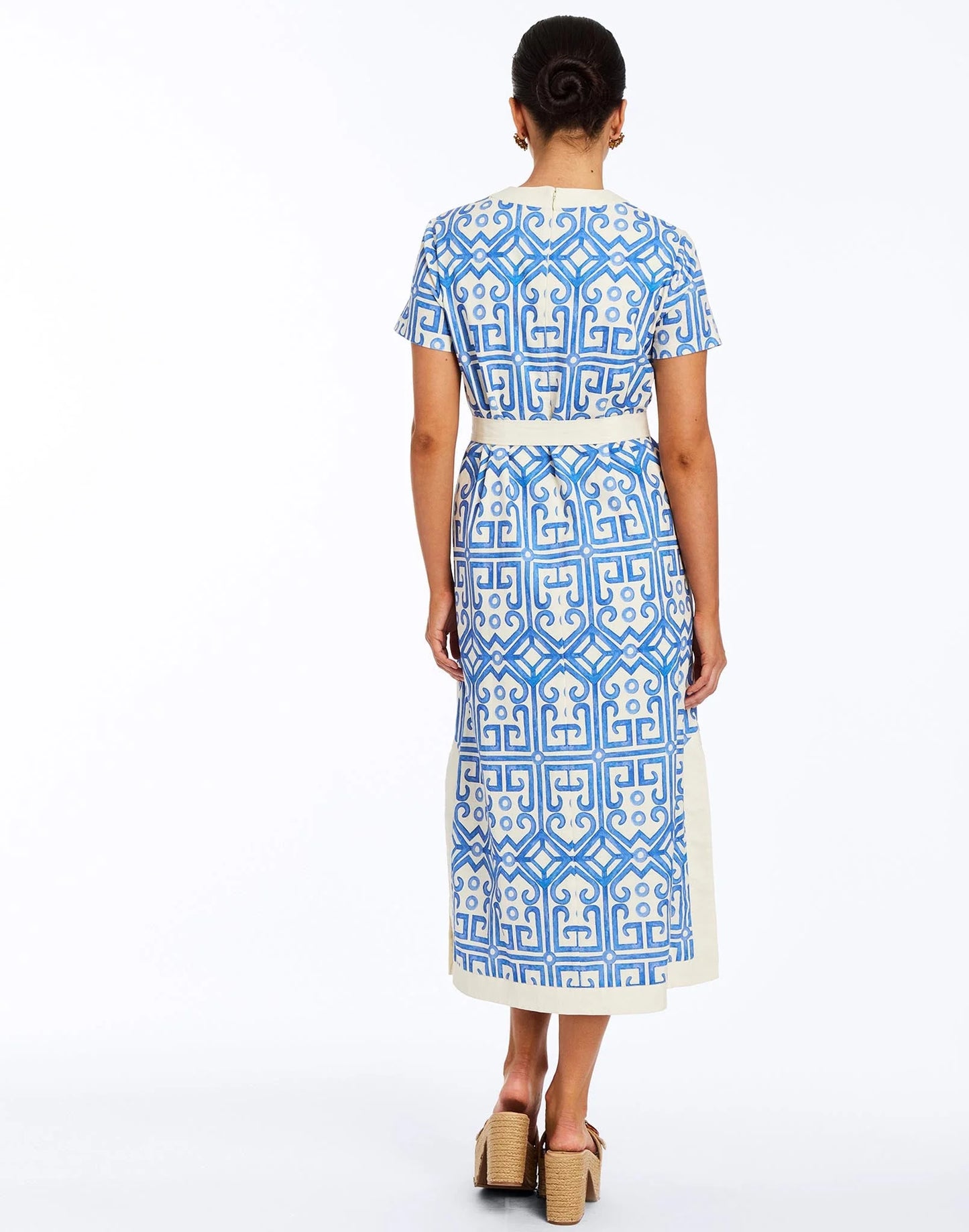 Mestiza Deanna Midi Dress - Watercolor Blue