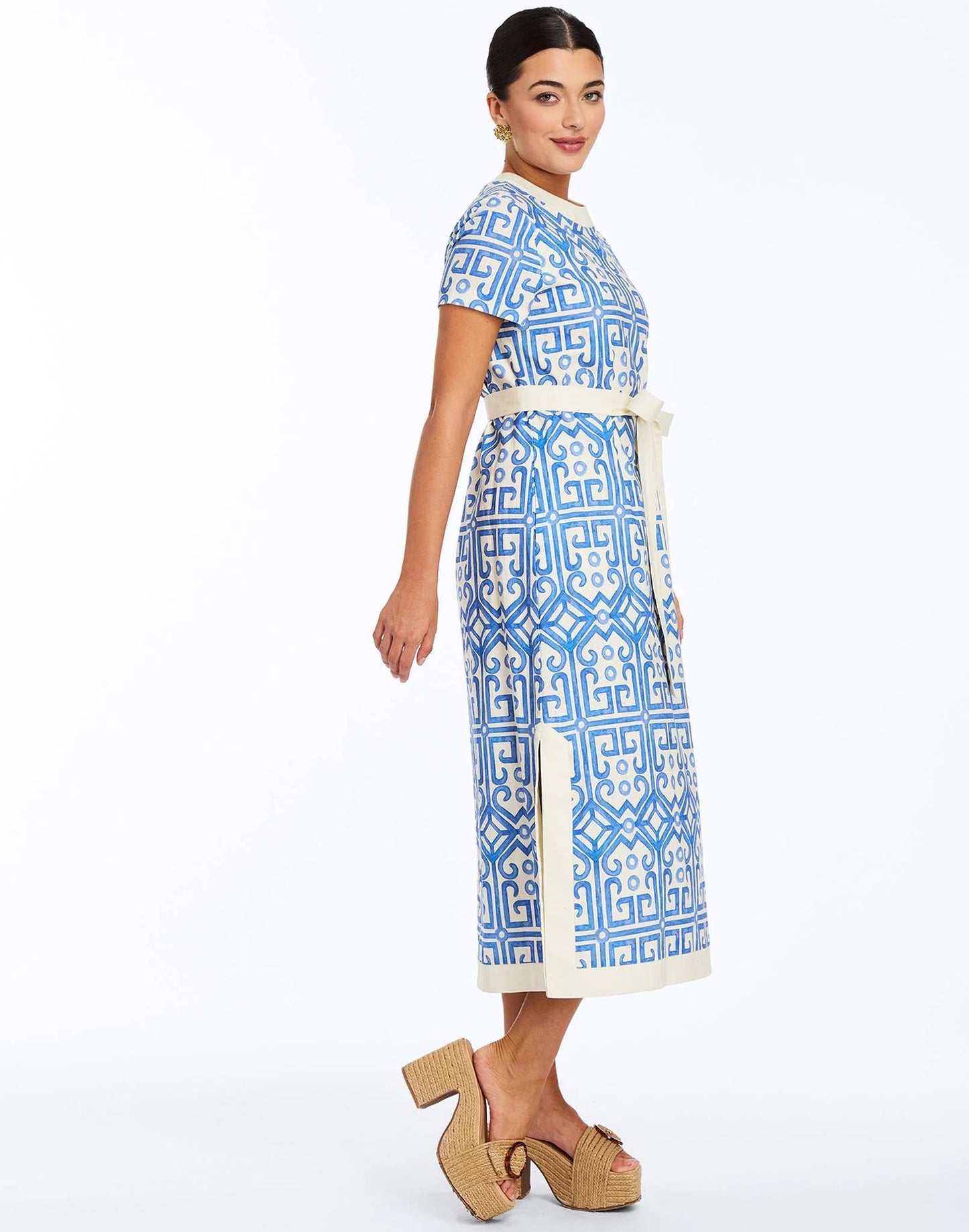 Mestiza Deanna Midi Dress - Watercolor Blue