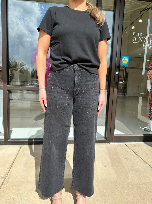 Meg High Rise FAB AB Wide Leg Raw Hem-Illuminated