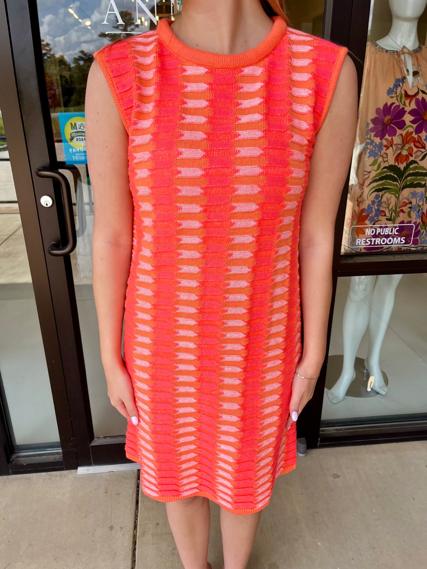 Rhowe By Anna Cate Wells Dress- Bright Orange