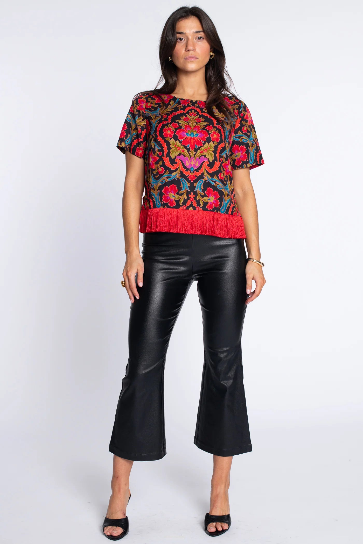 Elizabeth James Jojo Pant - Black Metallic Denim
