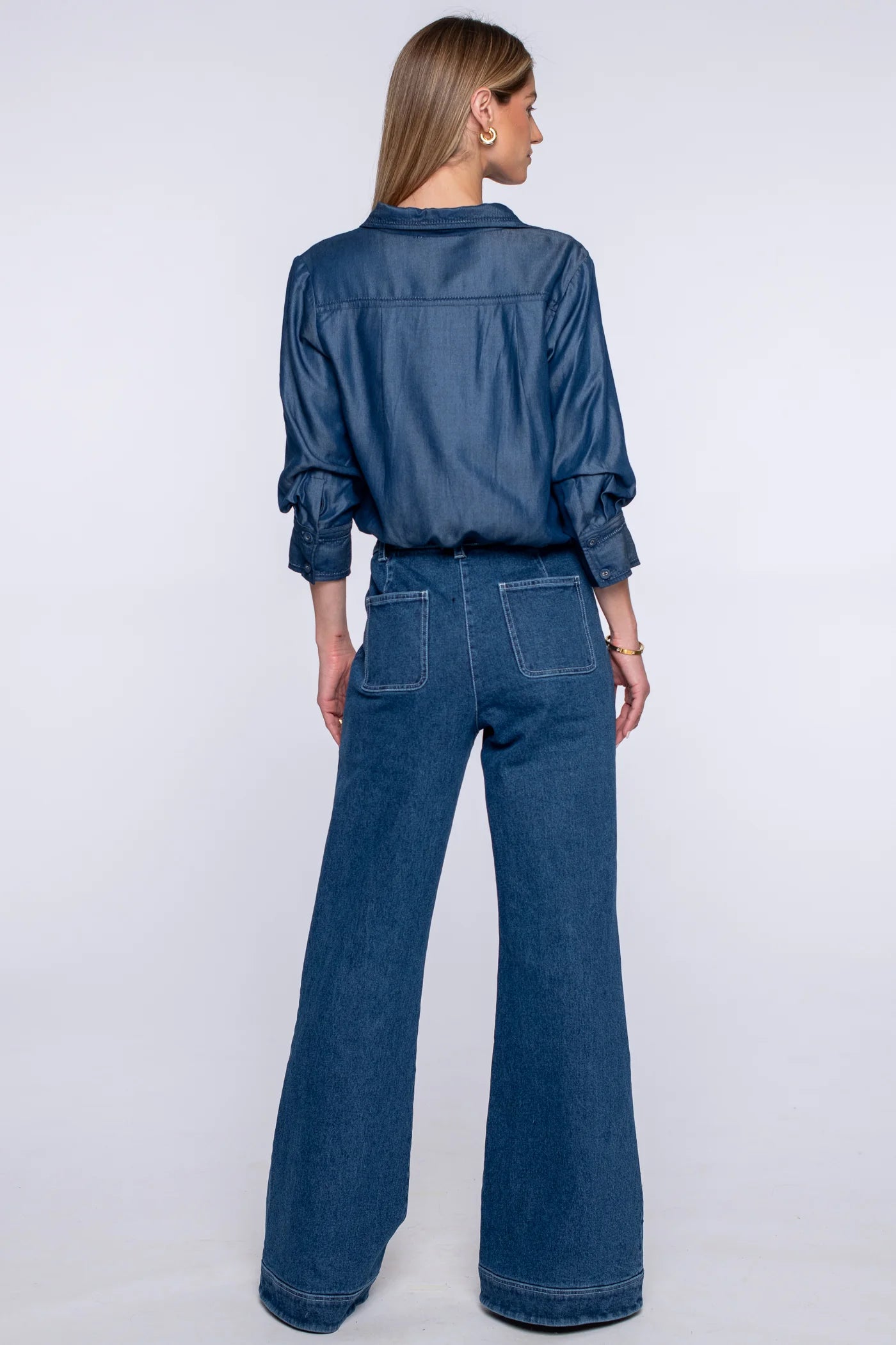 Elizabeth James Carter Top - Solid Denim