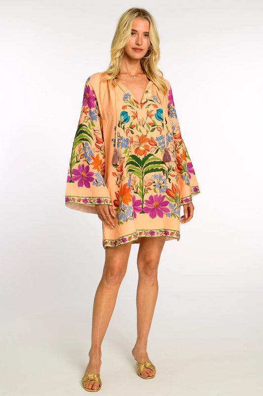 Elizabeth James Chelsea Dress Tapestry Peach