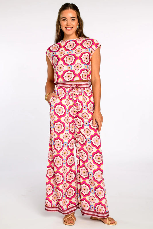 Elizabeth James Presley Pant- Trellis Pink