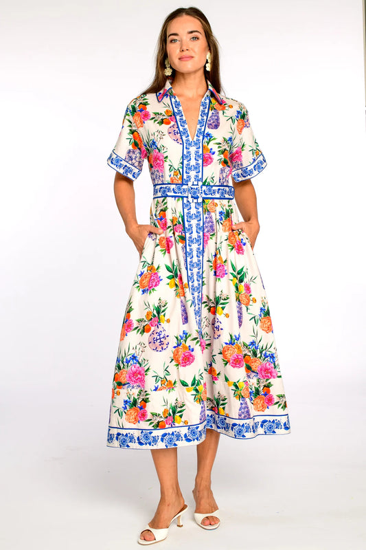 Elizabeth James Collins Dress - Ivory Ginger Jars