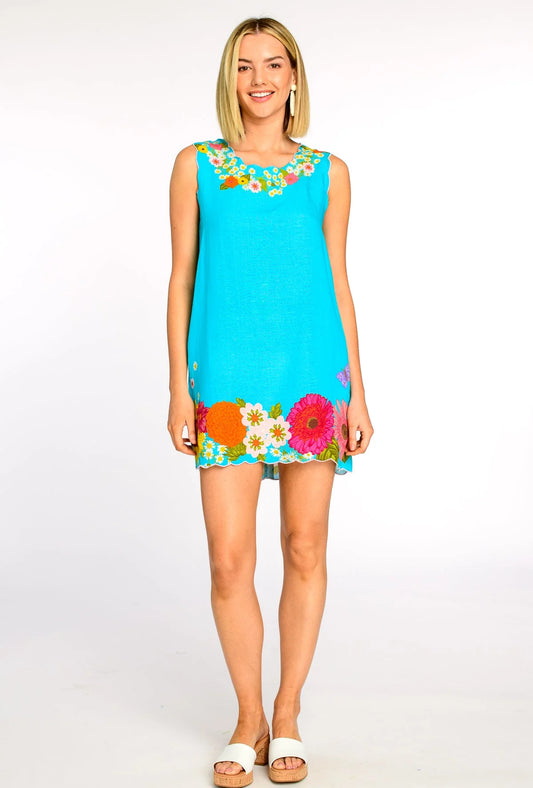 Elizabeth James Ellie Dress - Wildflower Aqua