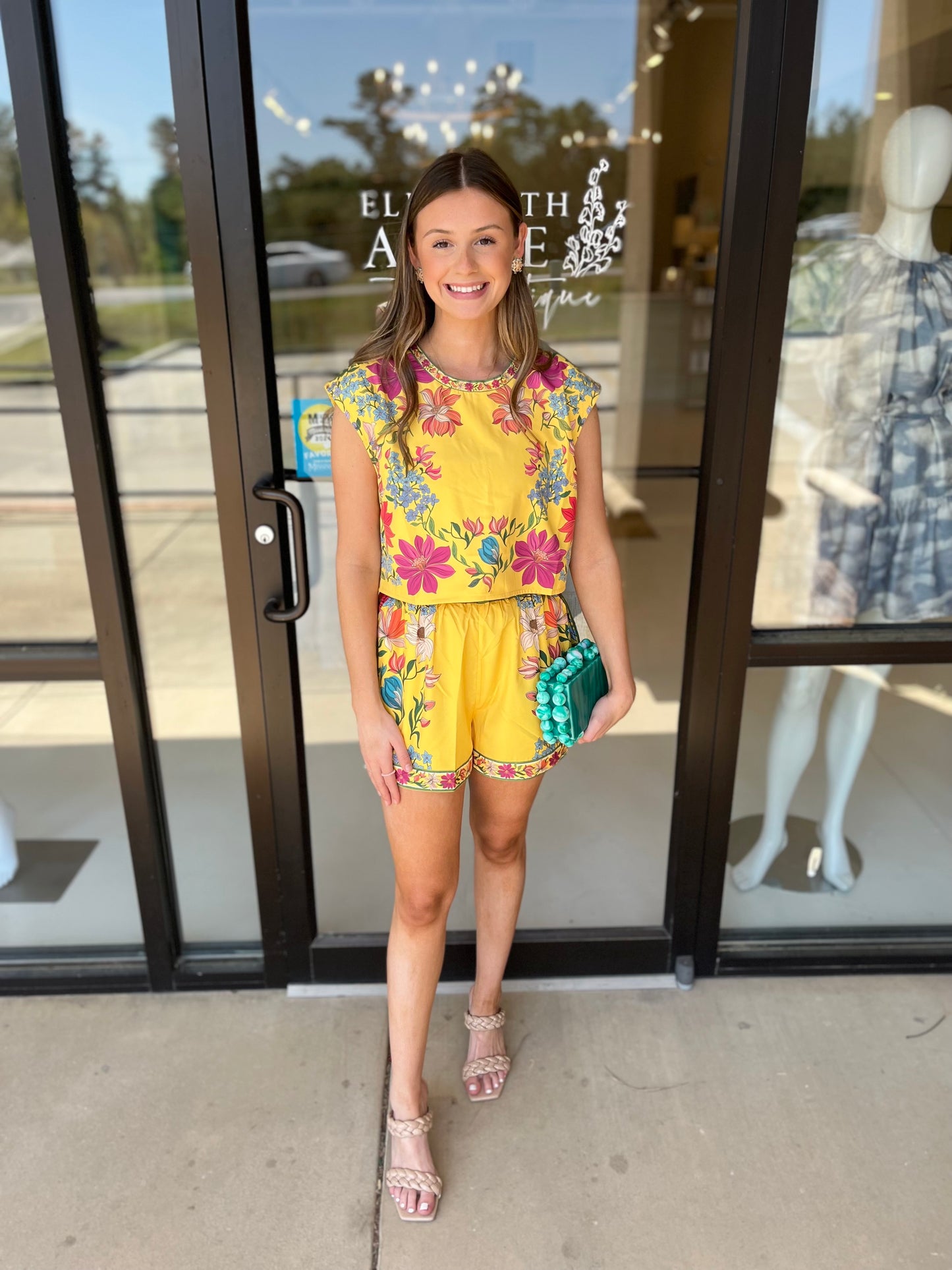 Elizabeth James Jackie Top Tapestry Yellow